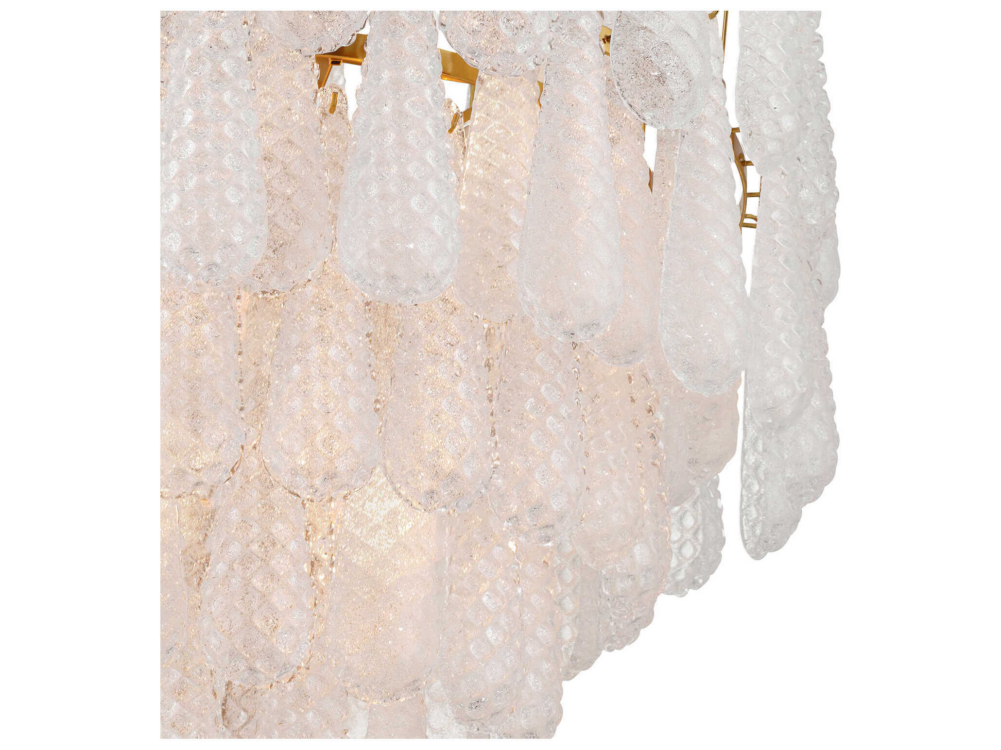 Crystorama Ollie 21-Light Aged Brass Clear Candelabra Chandelier