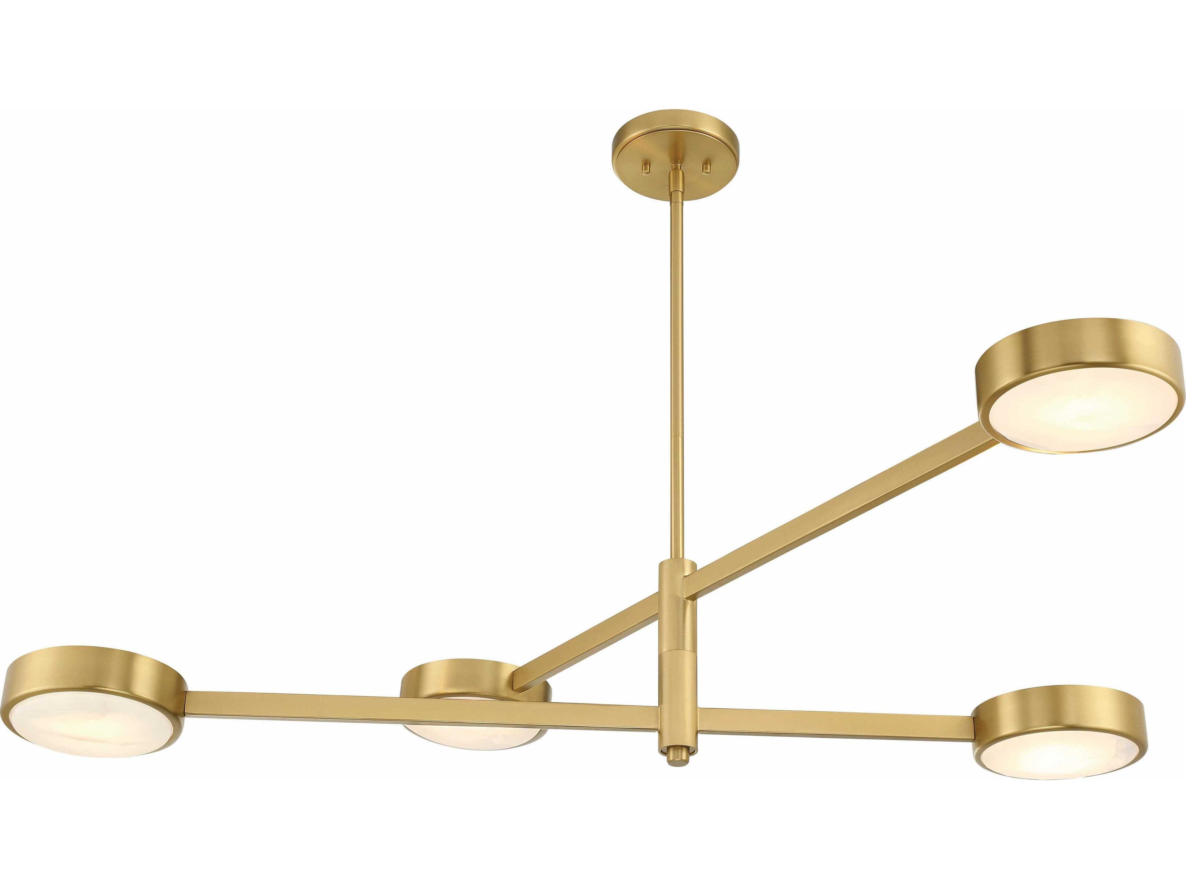 Crystorama Orson 4-Light Modern Gold Island Pendant