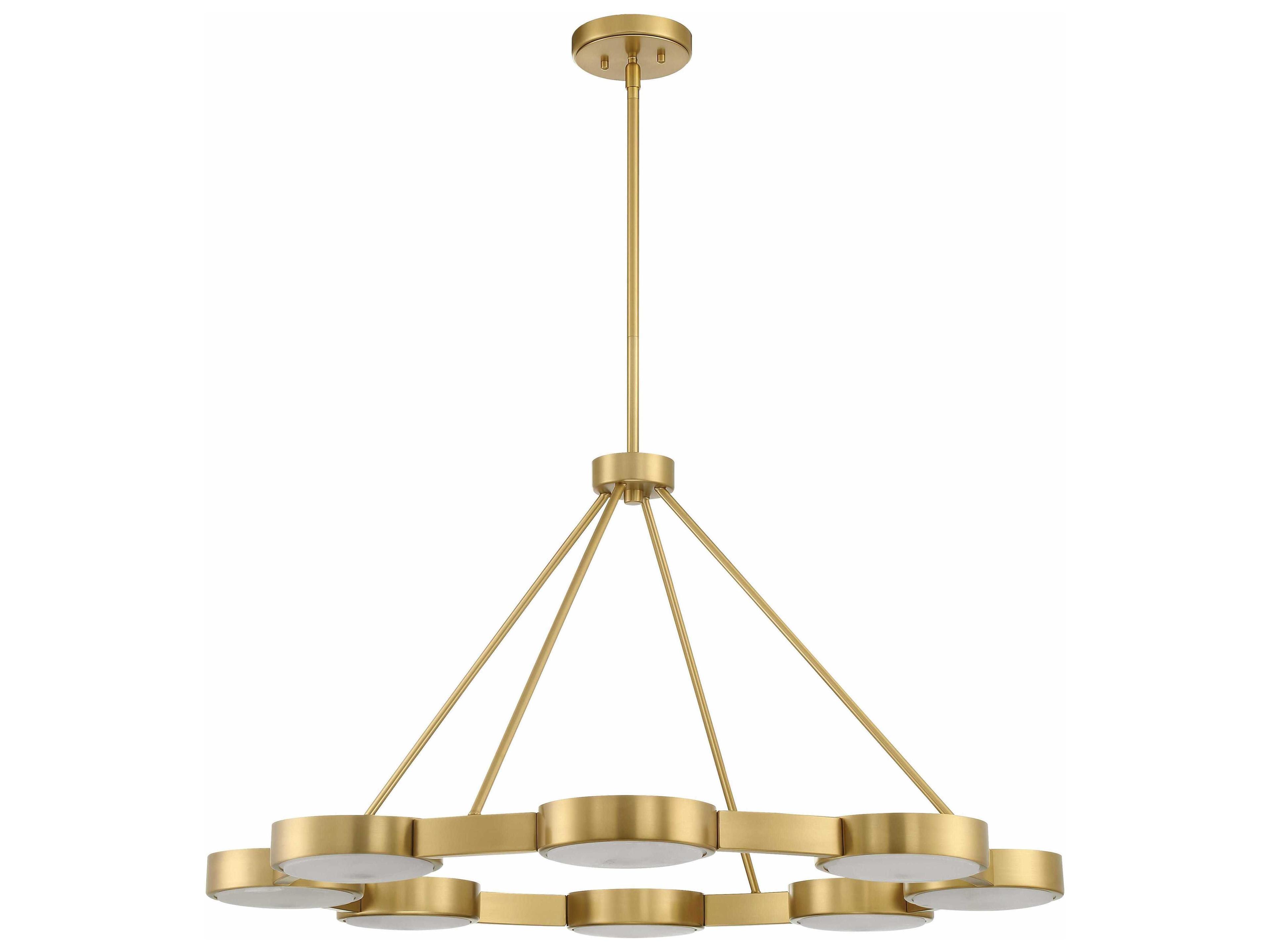 Crystorama Orson 8-Light Modern Gold Candelabra Chandelier
