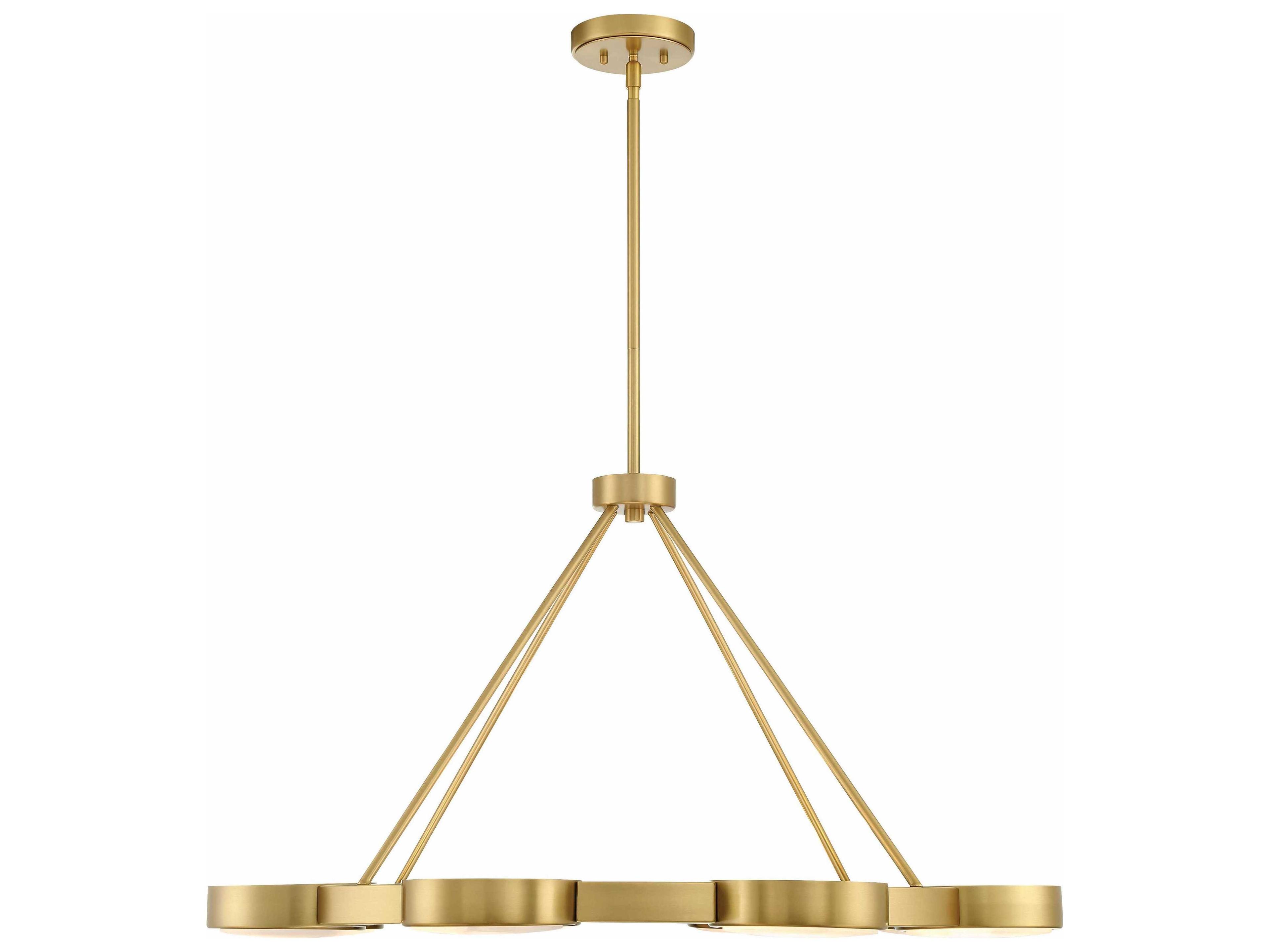 Crystorama Orson 8-Light Modern Gold Candelabra Chandelier