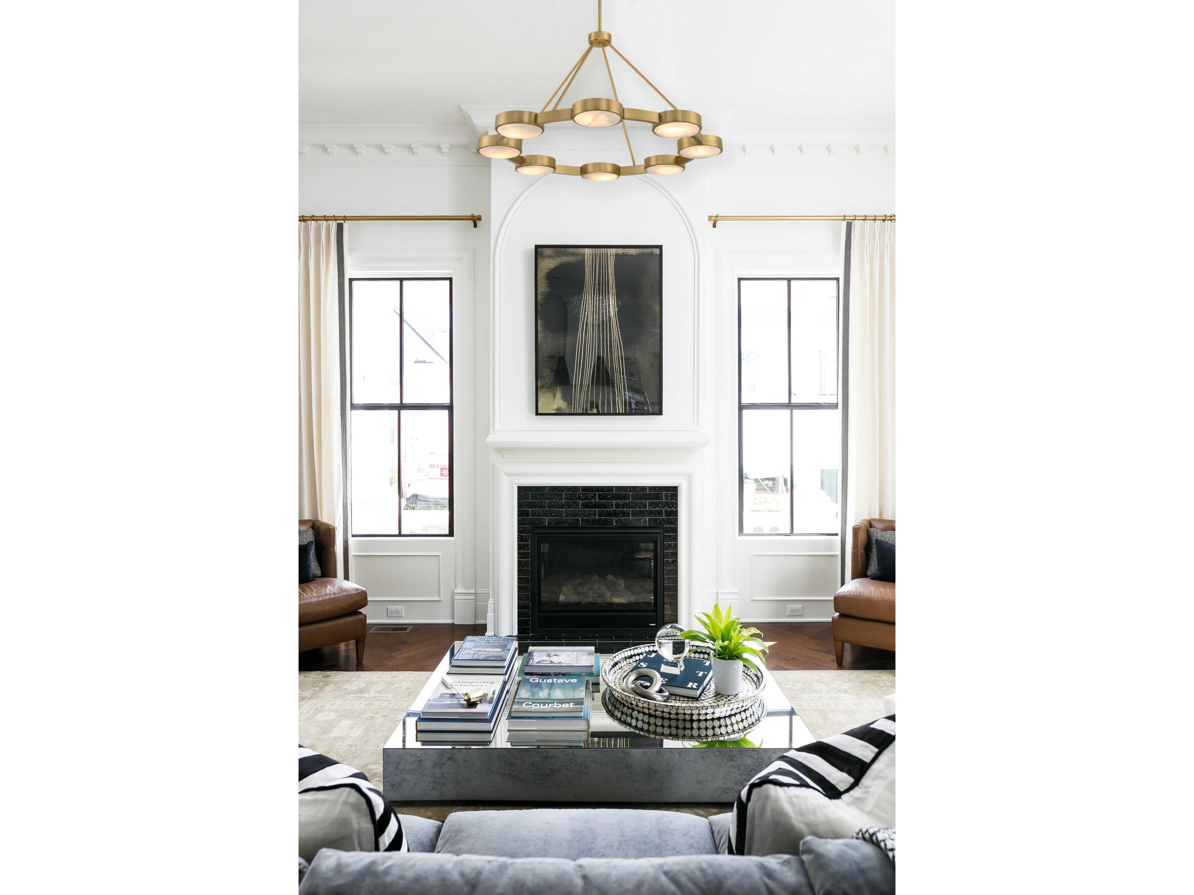 Crystorama Orson 8-Light Modern Gold Candelabra Chandelier