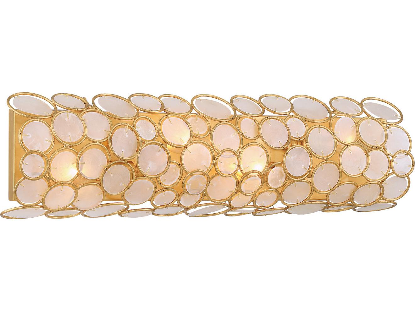 Crystorama Palla 4-Light Gold Vanity Light