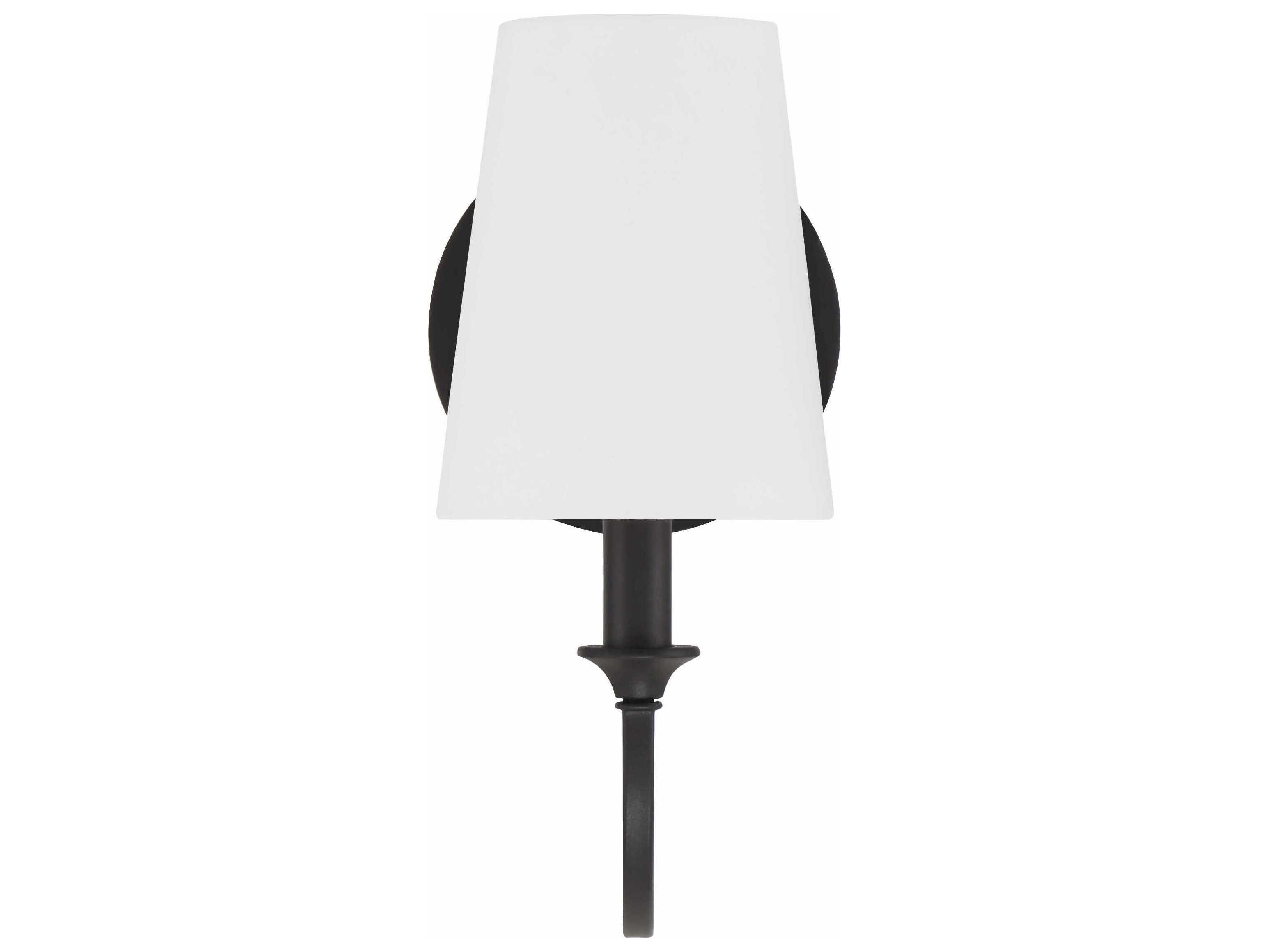 Crystorama Payton 1-Light Black Forged Wall Sconce