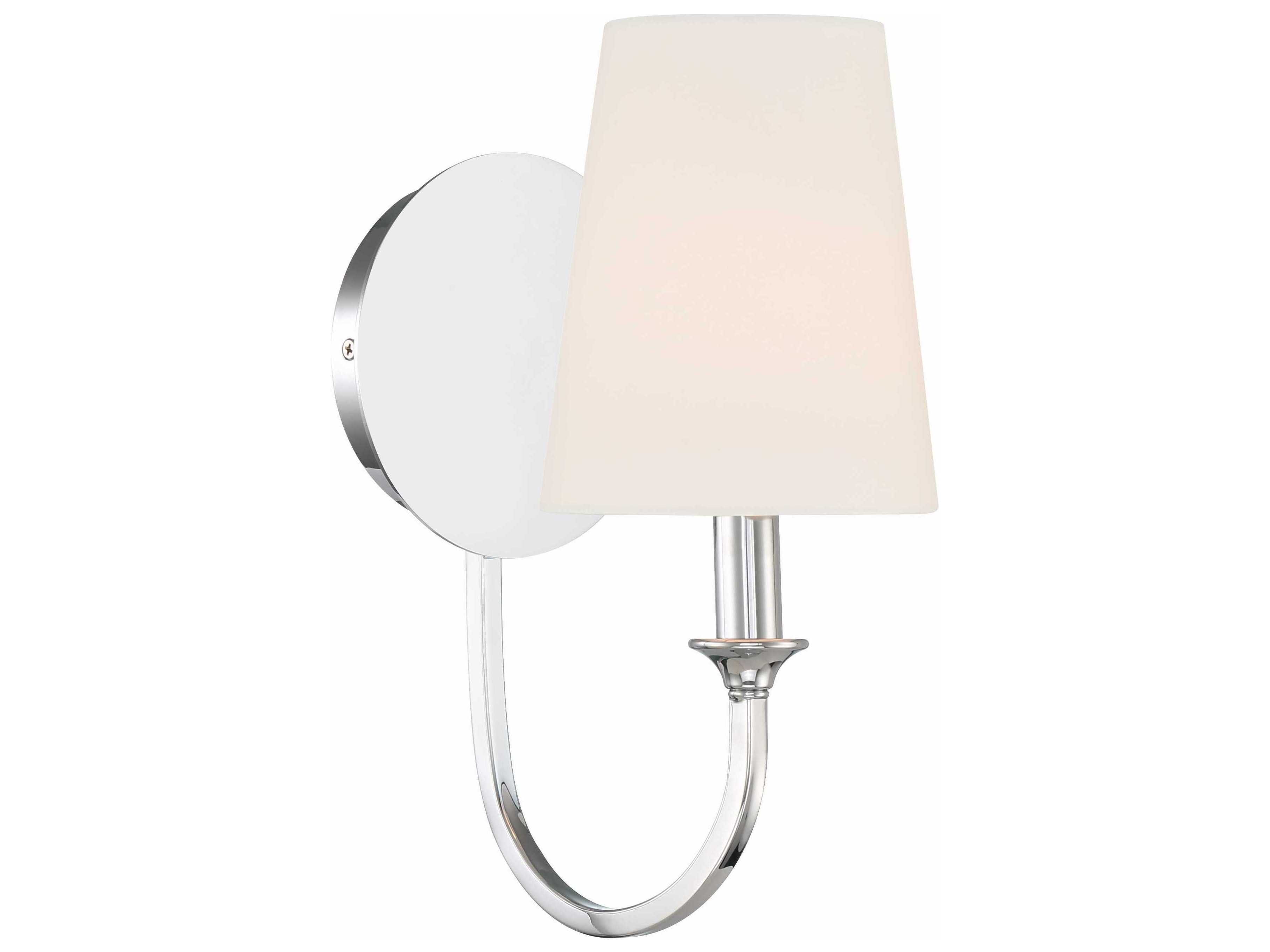 Crystorama Payton 1-Light Polished Chrome Wall Sconce