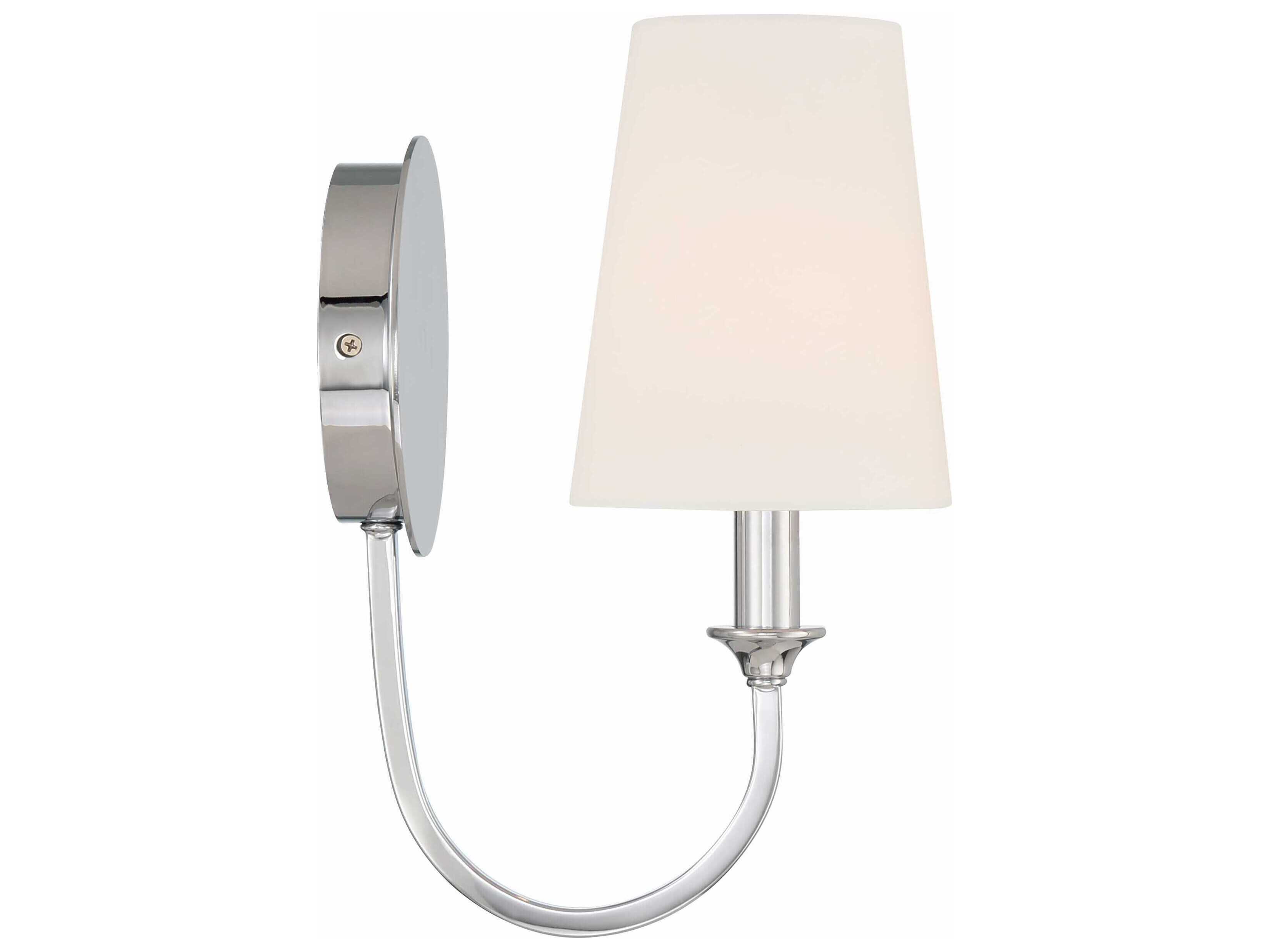 Crystorama Payton 1-Light Polished Chrome Wall Sconce
