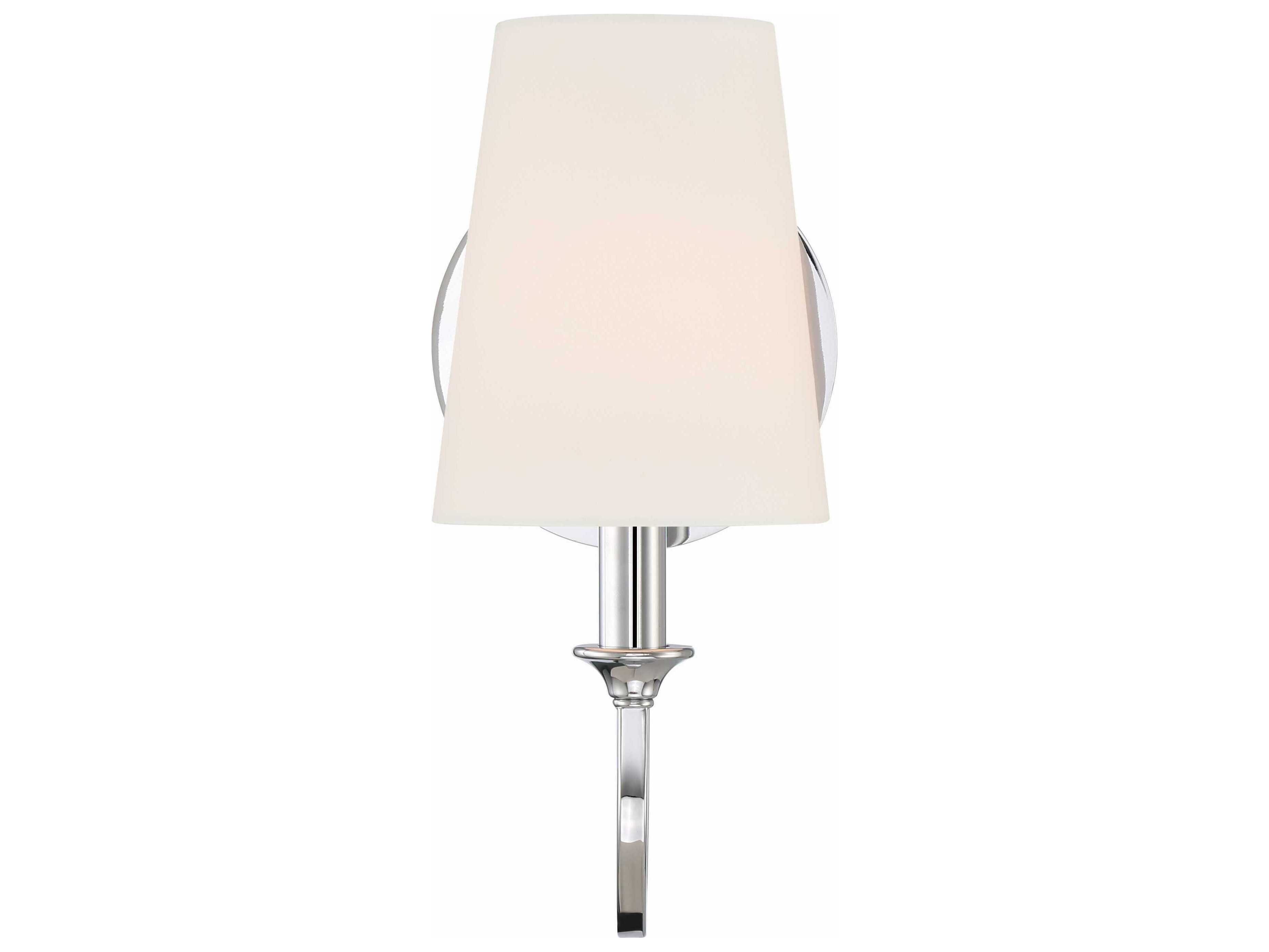 Crystorama Payton 1-Light Polished Chrome Wall Sconce