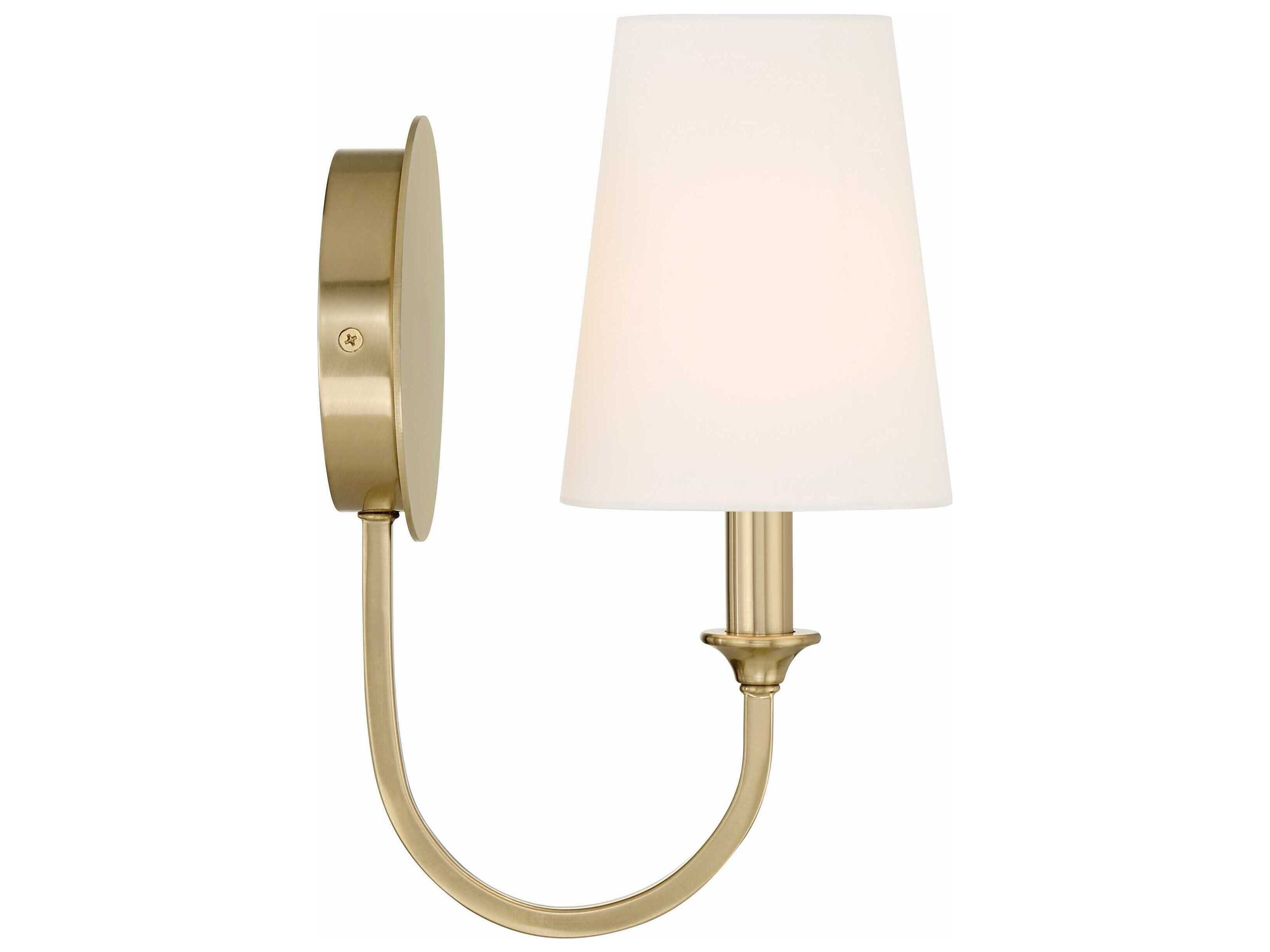 Crystorama Payton 1-Light Vibrant Gold Wall Sconce