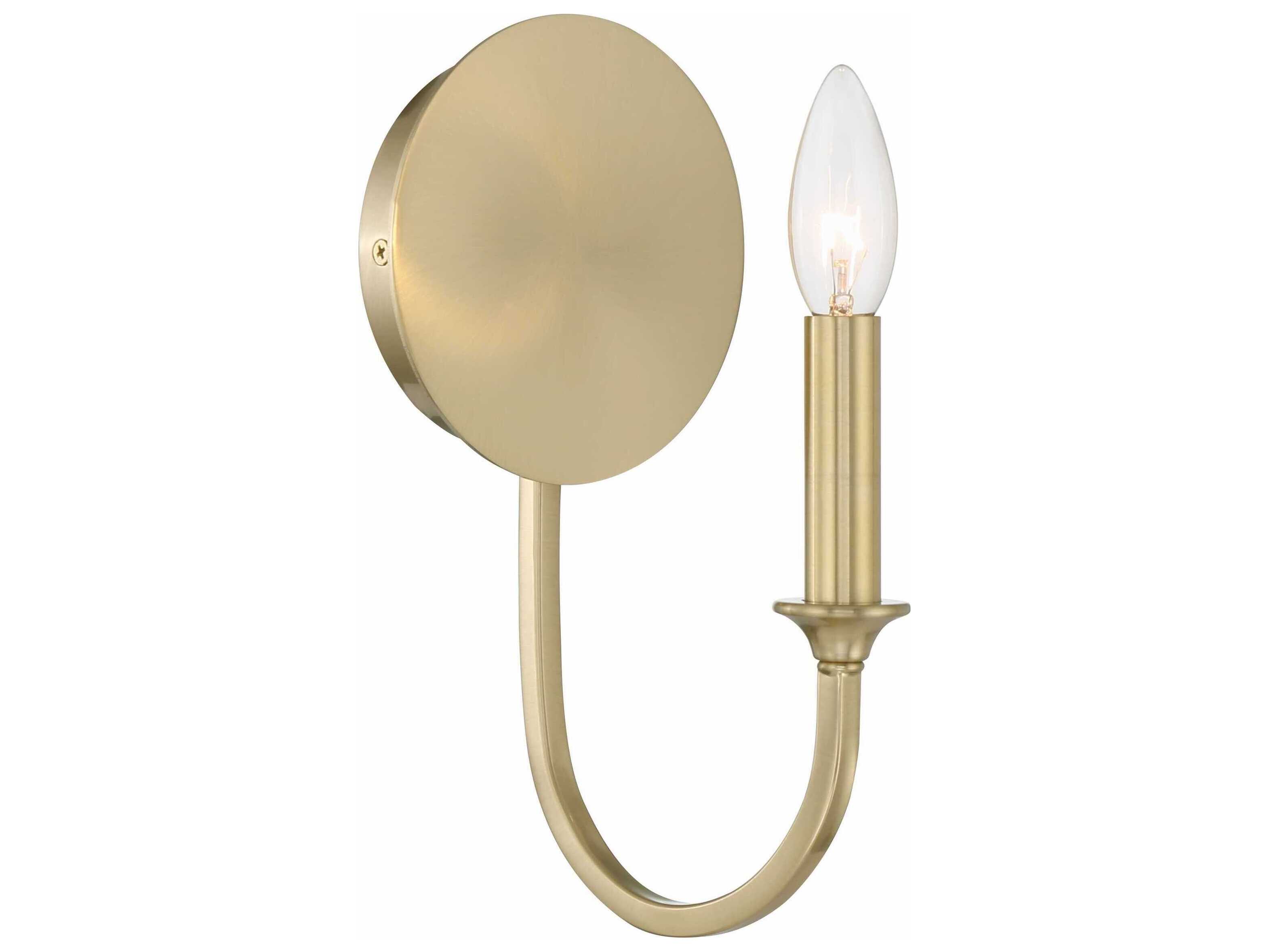 Crystorama Payton 1-Light Vibrant Gold Wall Sconce