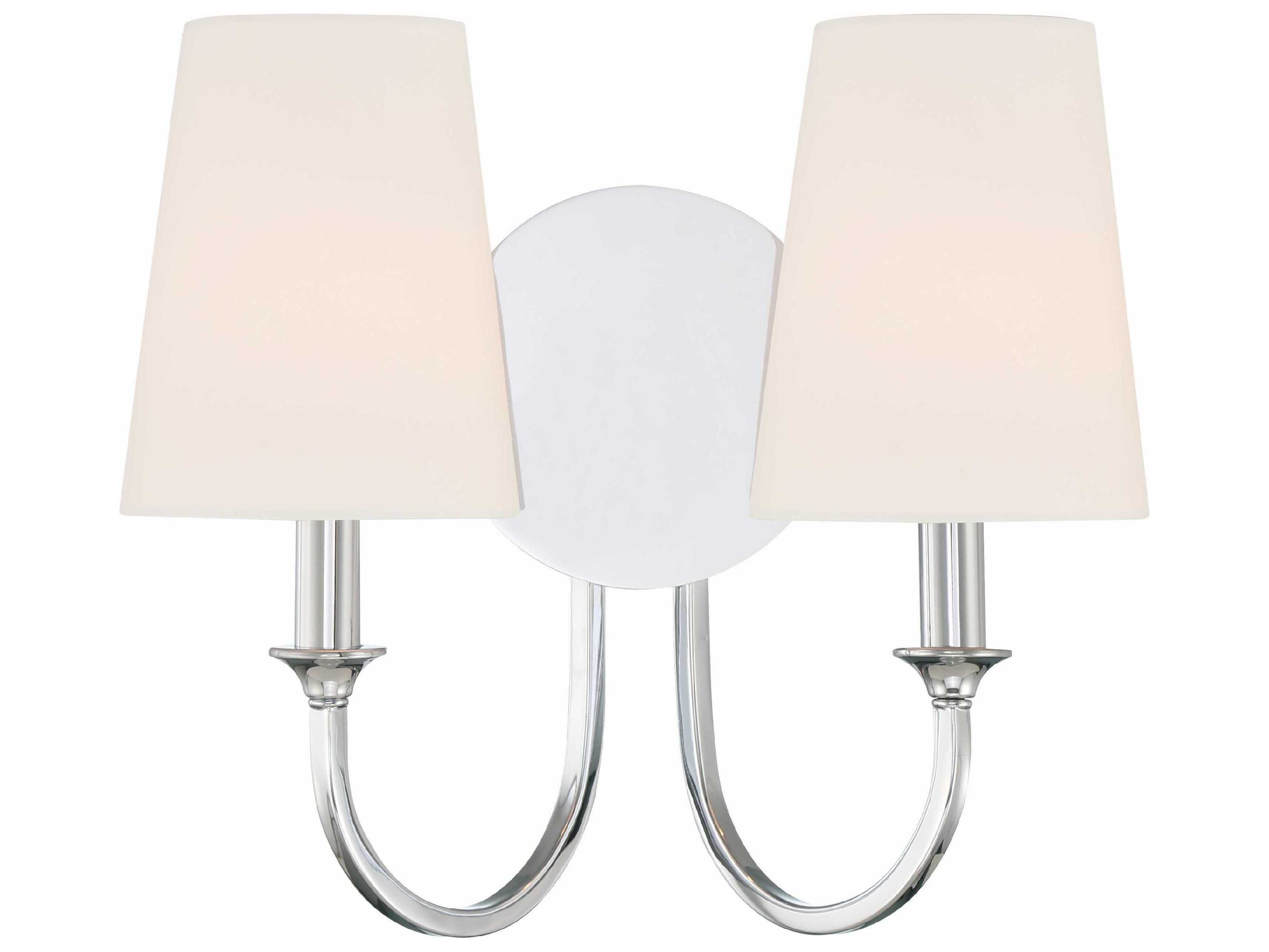 Crystorama Payton 2-Light Polished Chrome Vanity Light