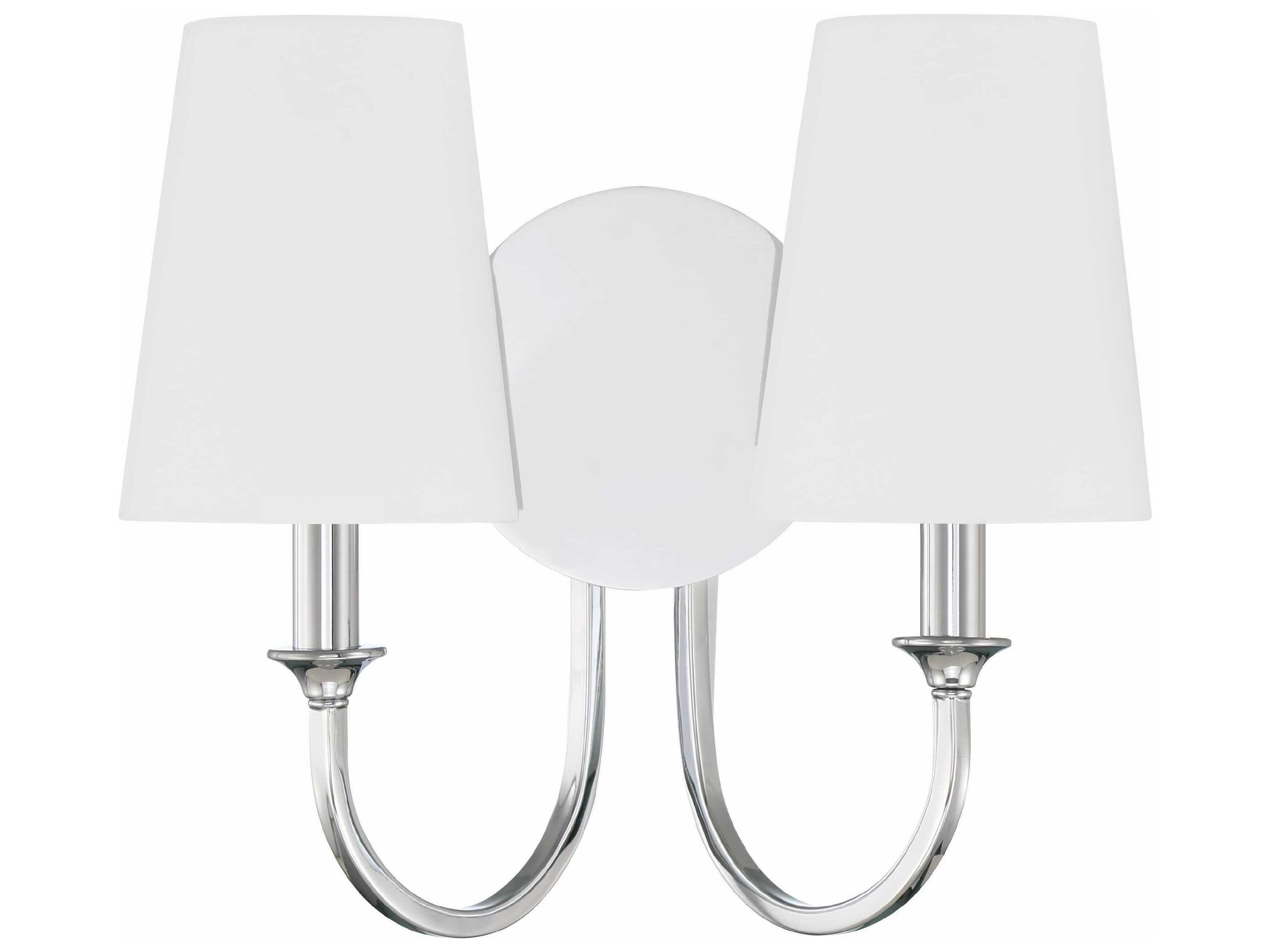 Crystorama Payton 2-Light Polished Chrome Vanity Light