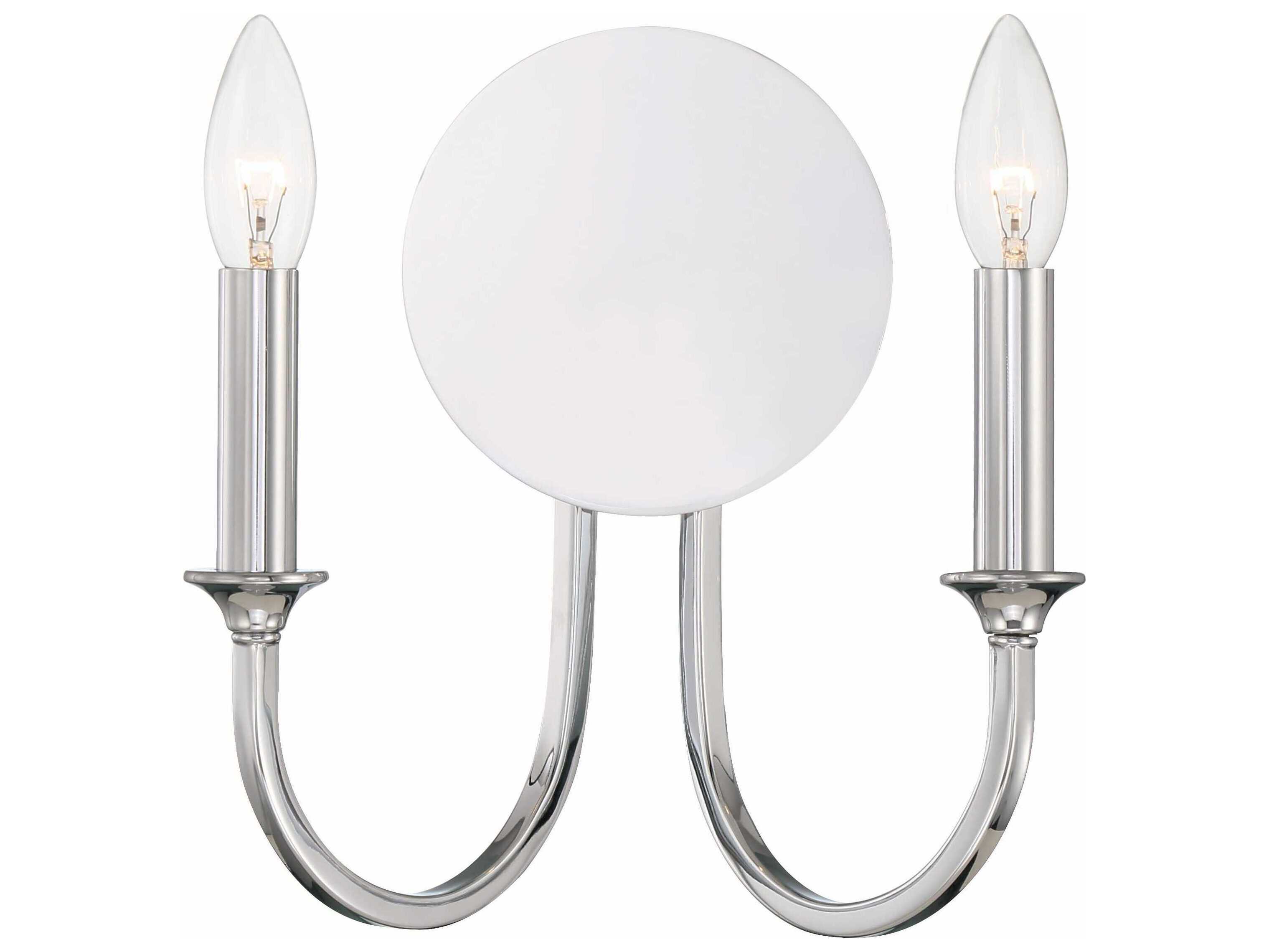 Crystorama Payton 2-Light Polished Chrome Vanity Light