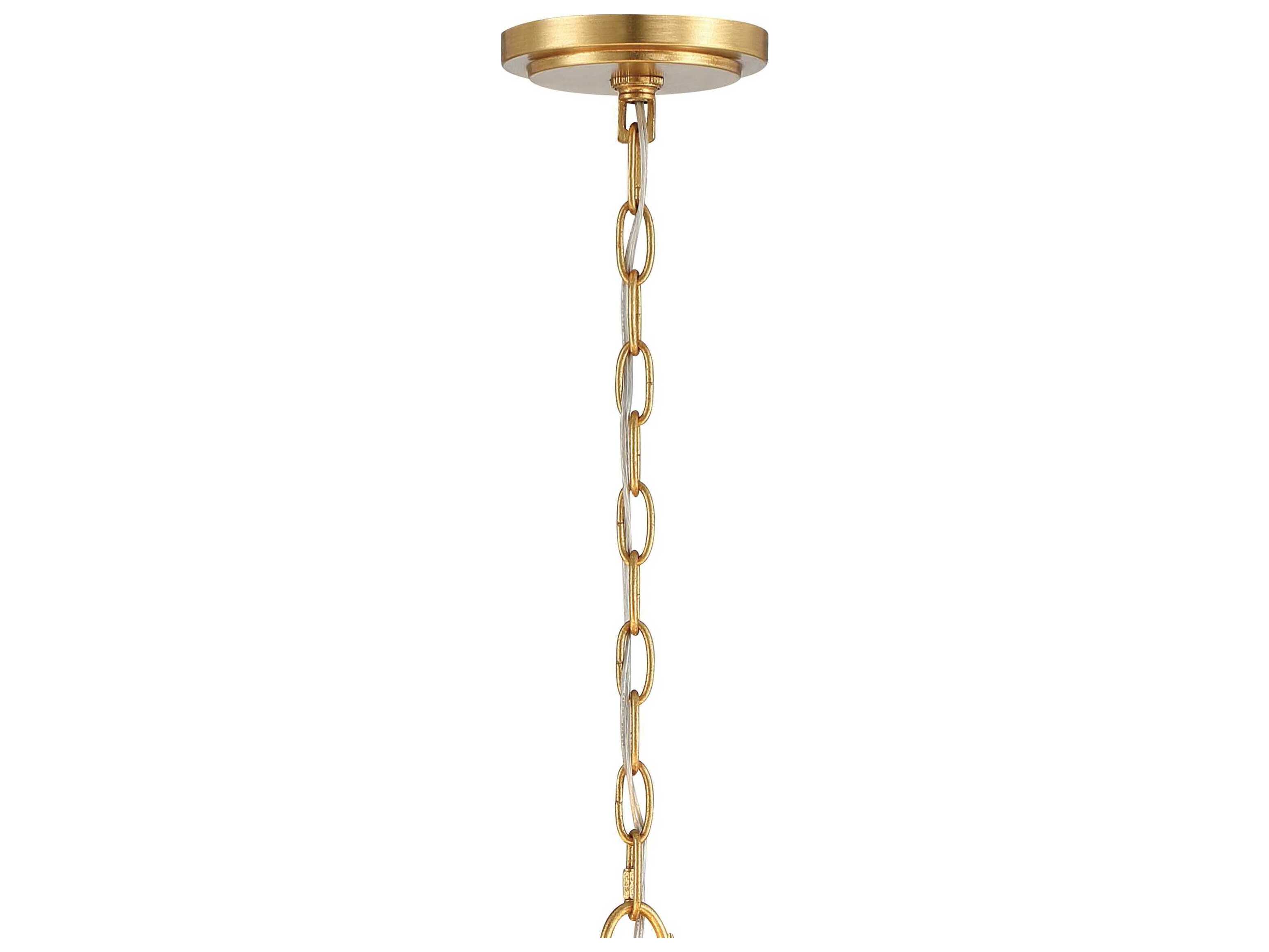 Crystorama Rollins 8-Light Antique Gold Crystal Candelabra Drum Chandelier