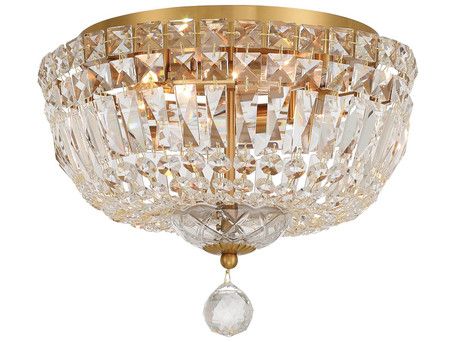 Crystorama Roslyn 4-Light Gold Flush Mount