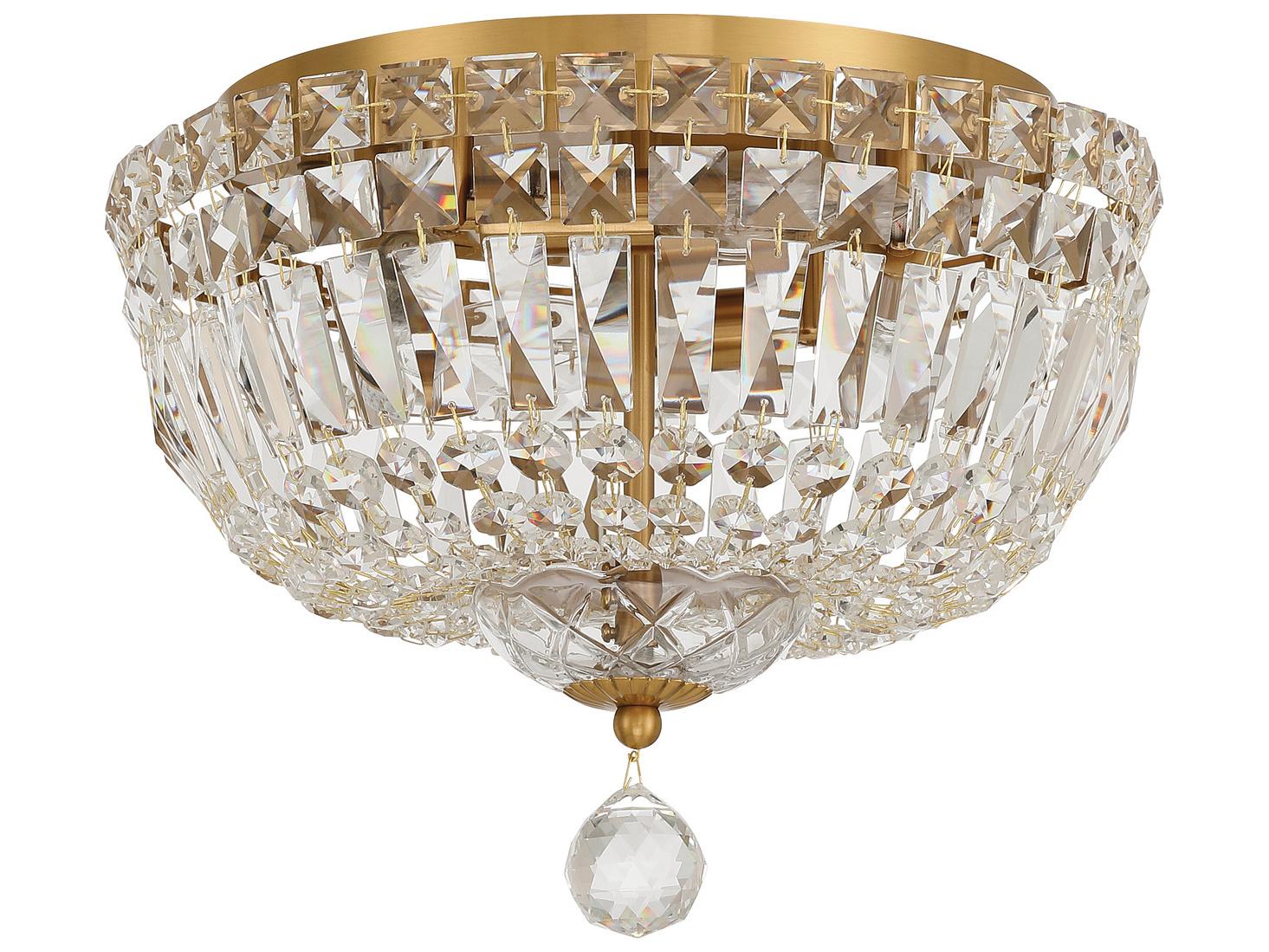 Crystorama Roslyn 4-Light Gold Flush Mount