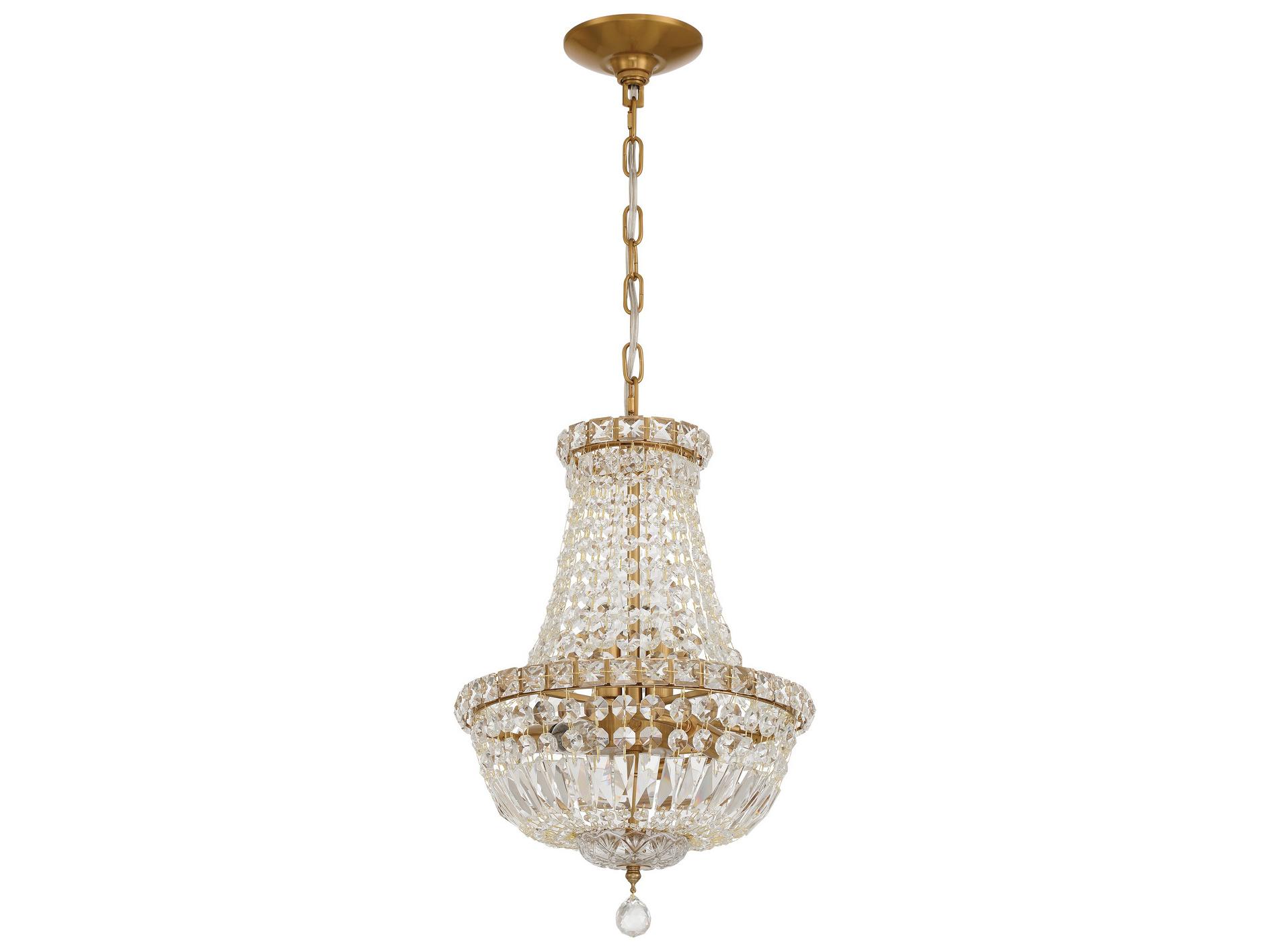 Crystorama Roslyn 5-Light Gold Candelabra Chandelier