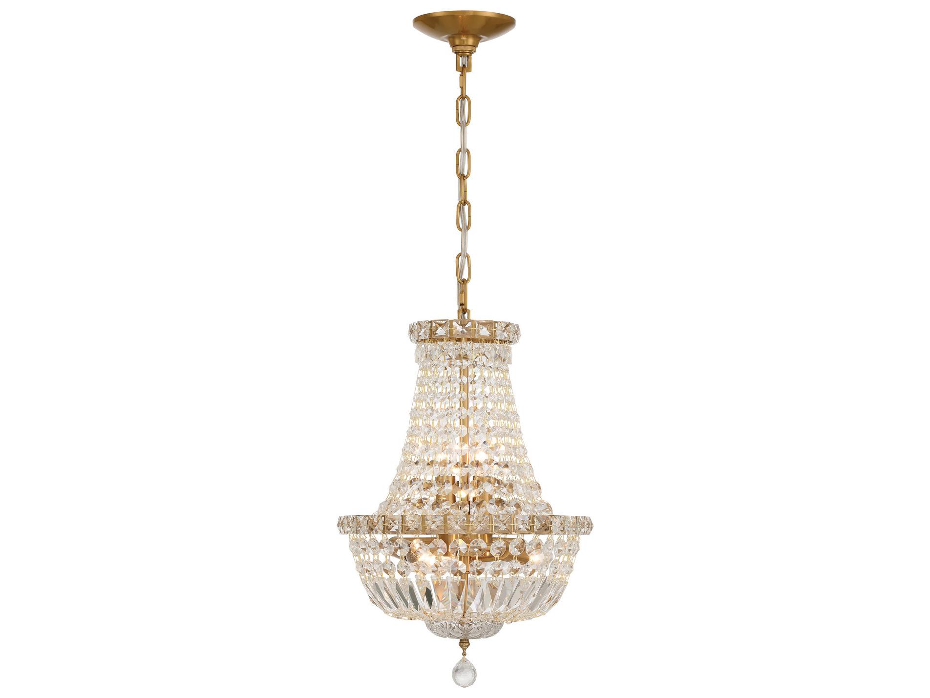 Crystorama Roslyn 5-Light Gold Candelabra Chandelier