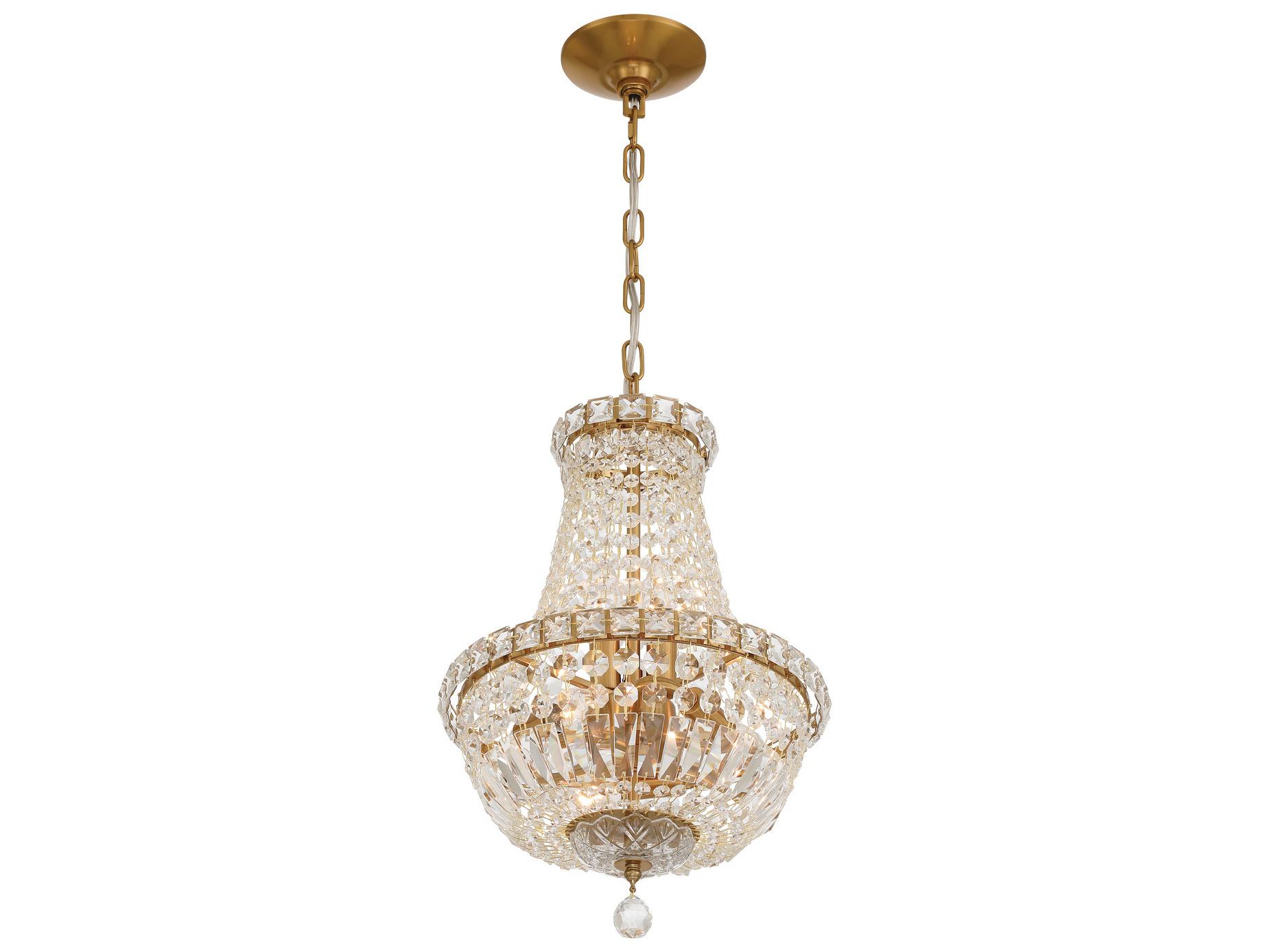 Crystorama Roslyn 5-Light Gold Candelabra Chandelier