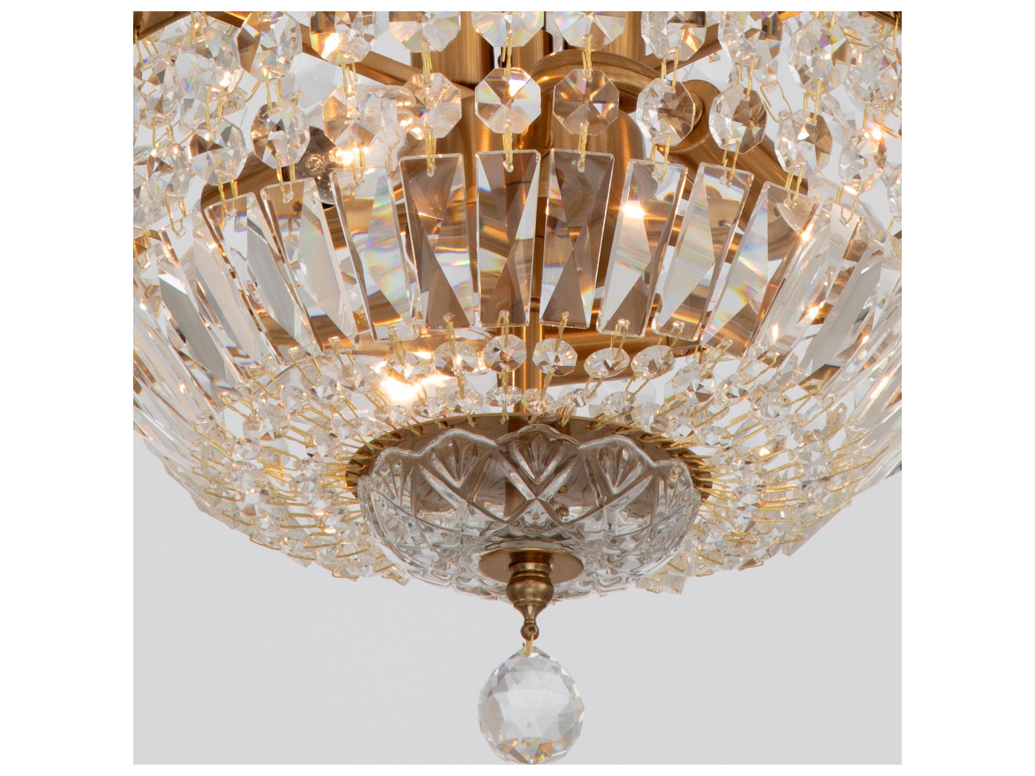 Crystorama Roslyn 5-Light Gold Candelabra Chandelier