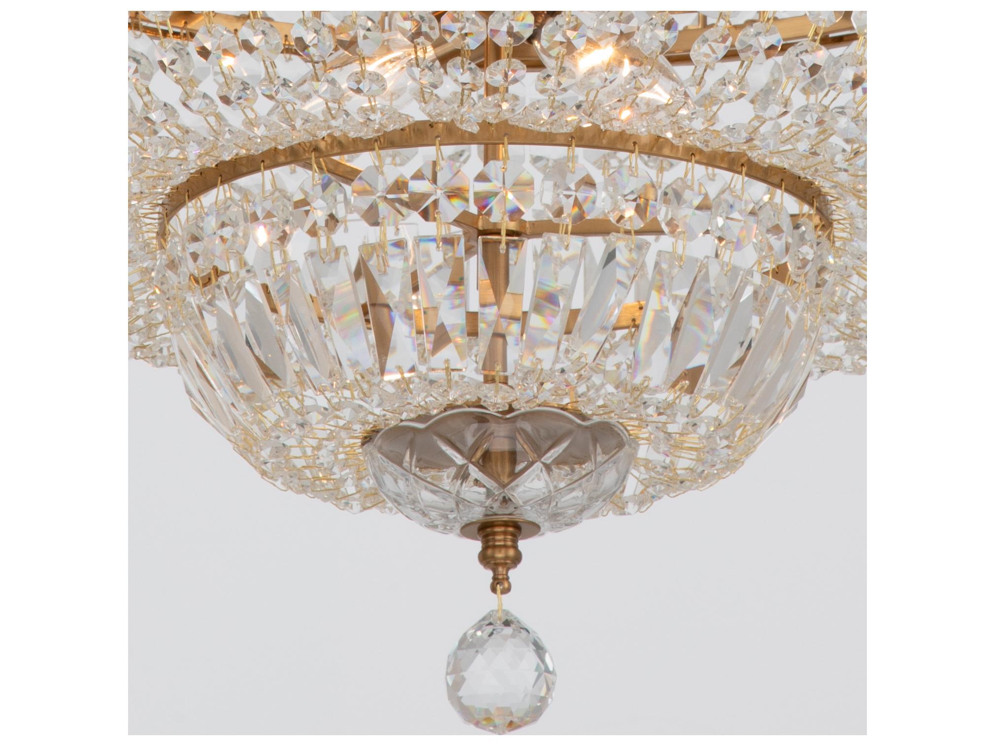 Crystorama Roslyn 9-Light Gold Candelabra Chandelier