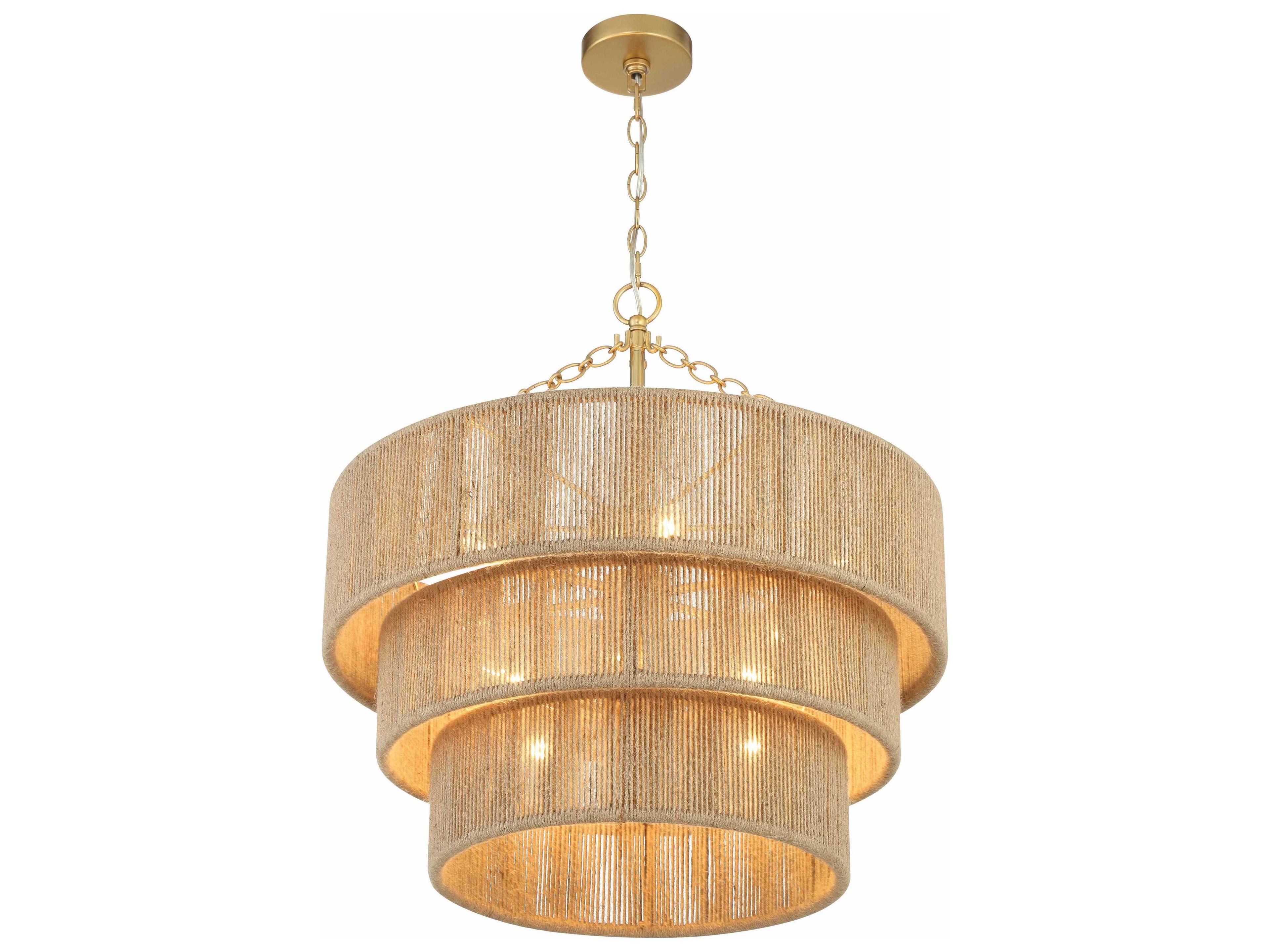 Crystorama Shyla 10-Light Soft Gold Brown Candelabra Tiered Chandelier