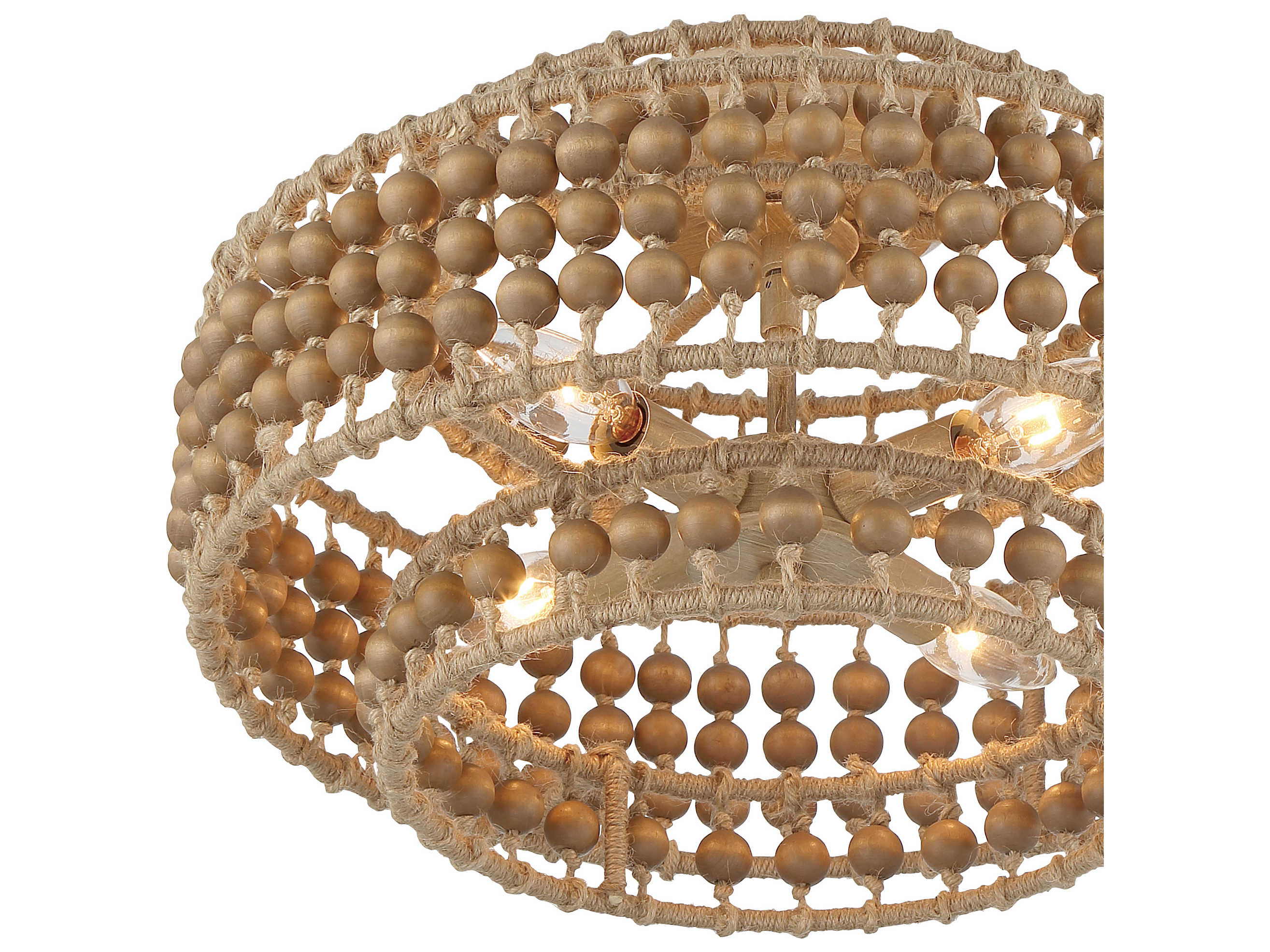 Crystorama Silas 3-Light Burnished Silver Drum Semi Flush Mount