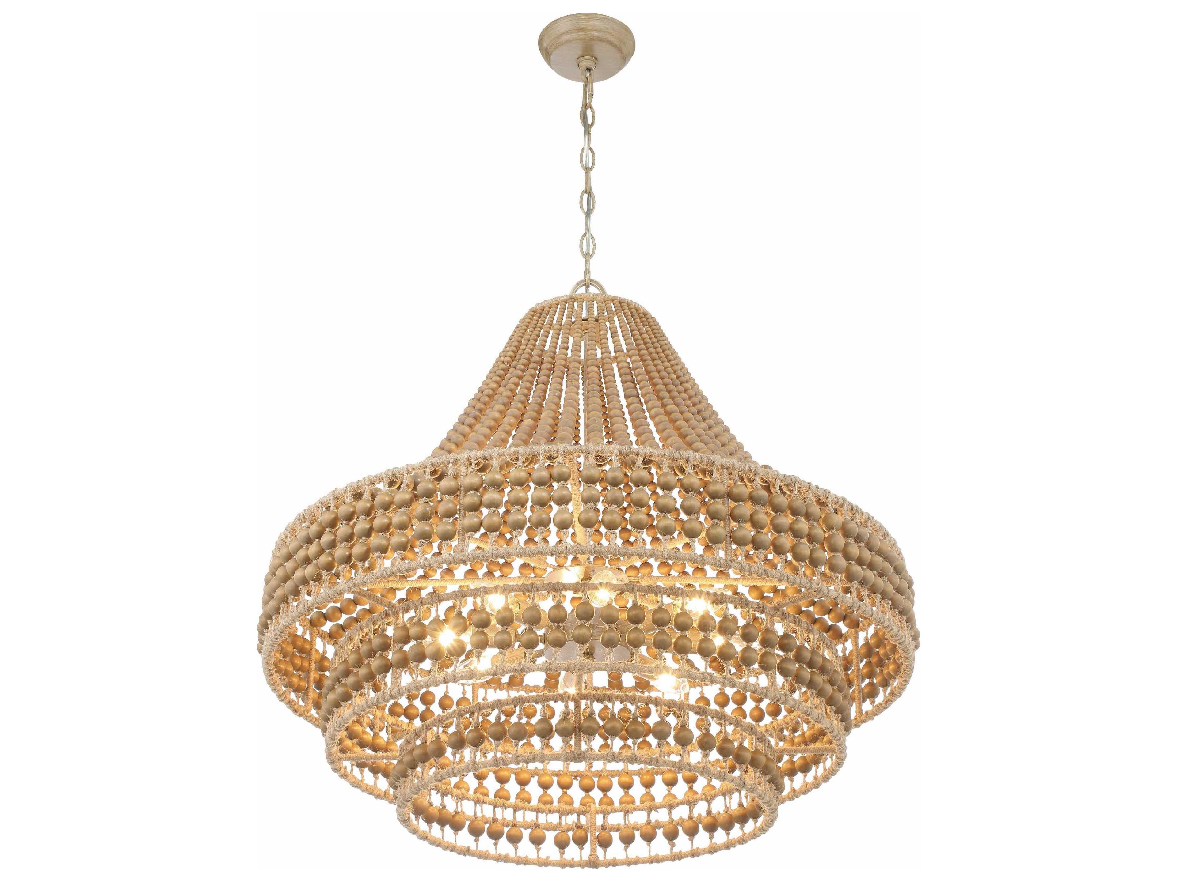 Crystorama Silas 8-Light Burnished Silver Brown Candelabra Chandelier