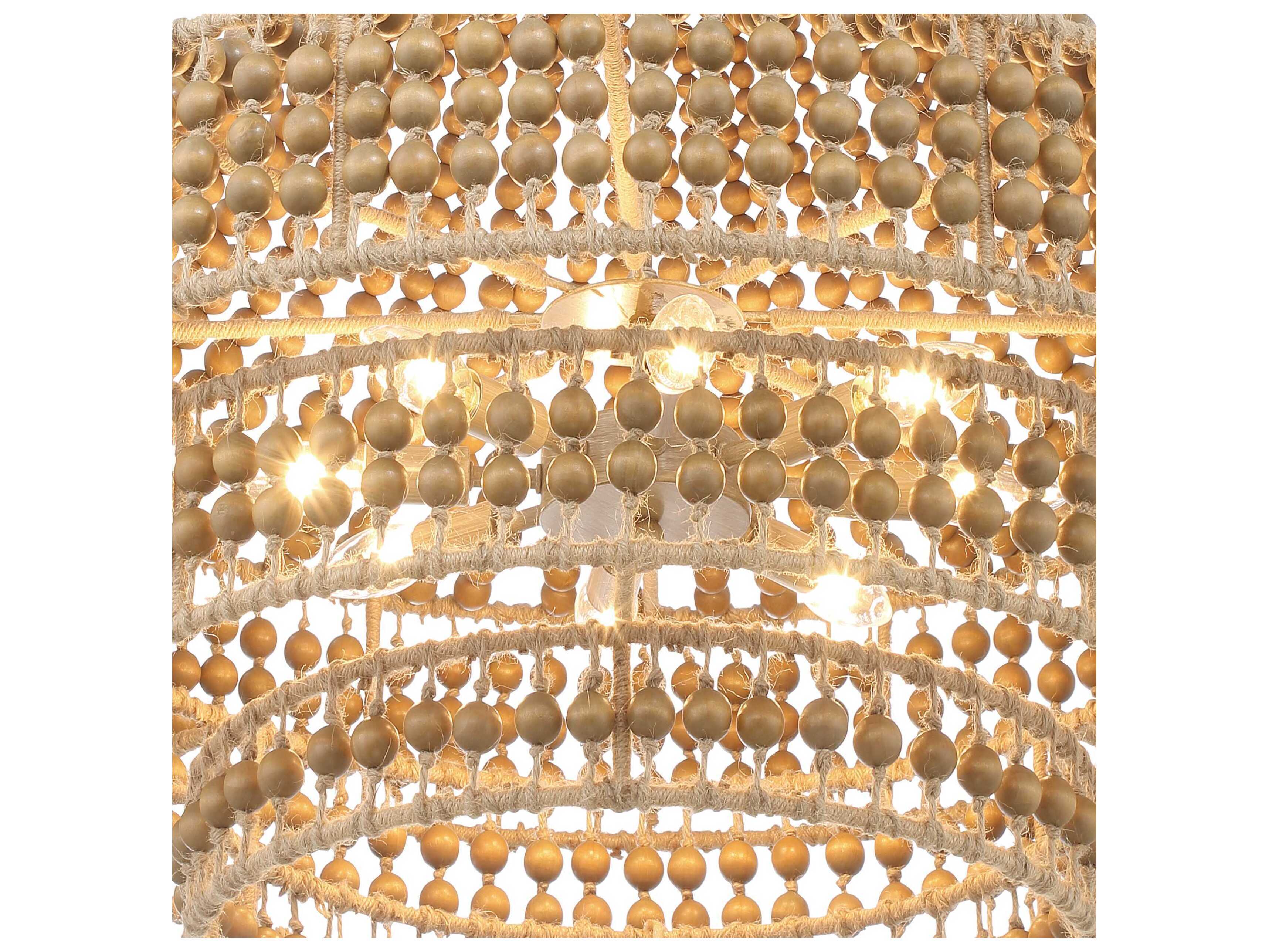 Crystorama Silas 8-Light Burnished Silver Brown Candelabra Chandelier