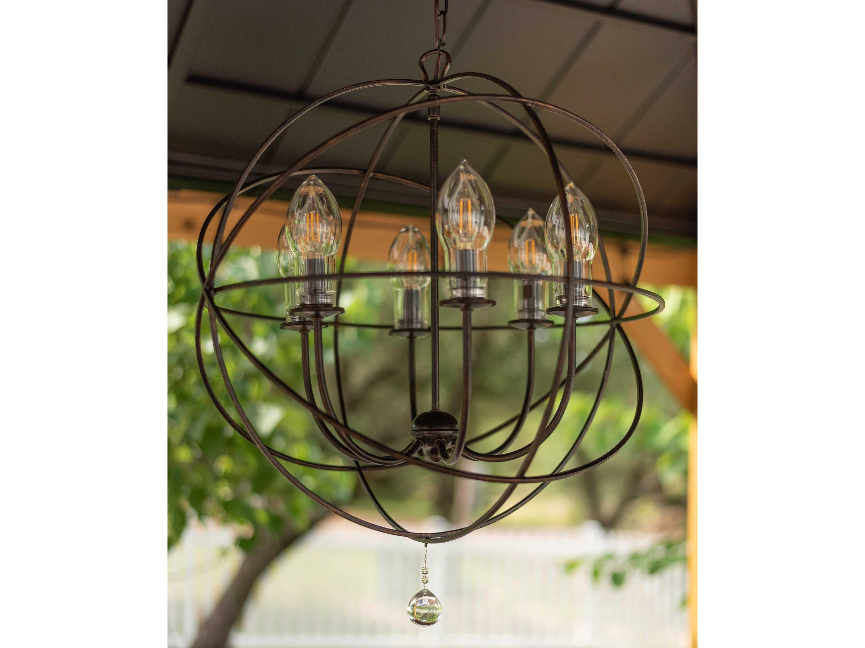 Crystorama Solaris 6 - Light Outdoor Hanging Light
