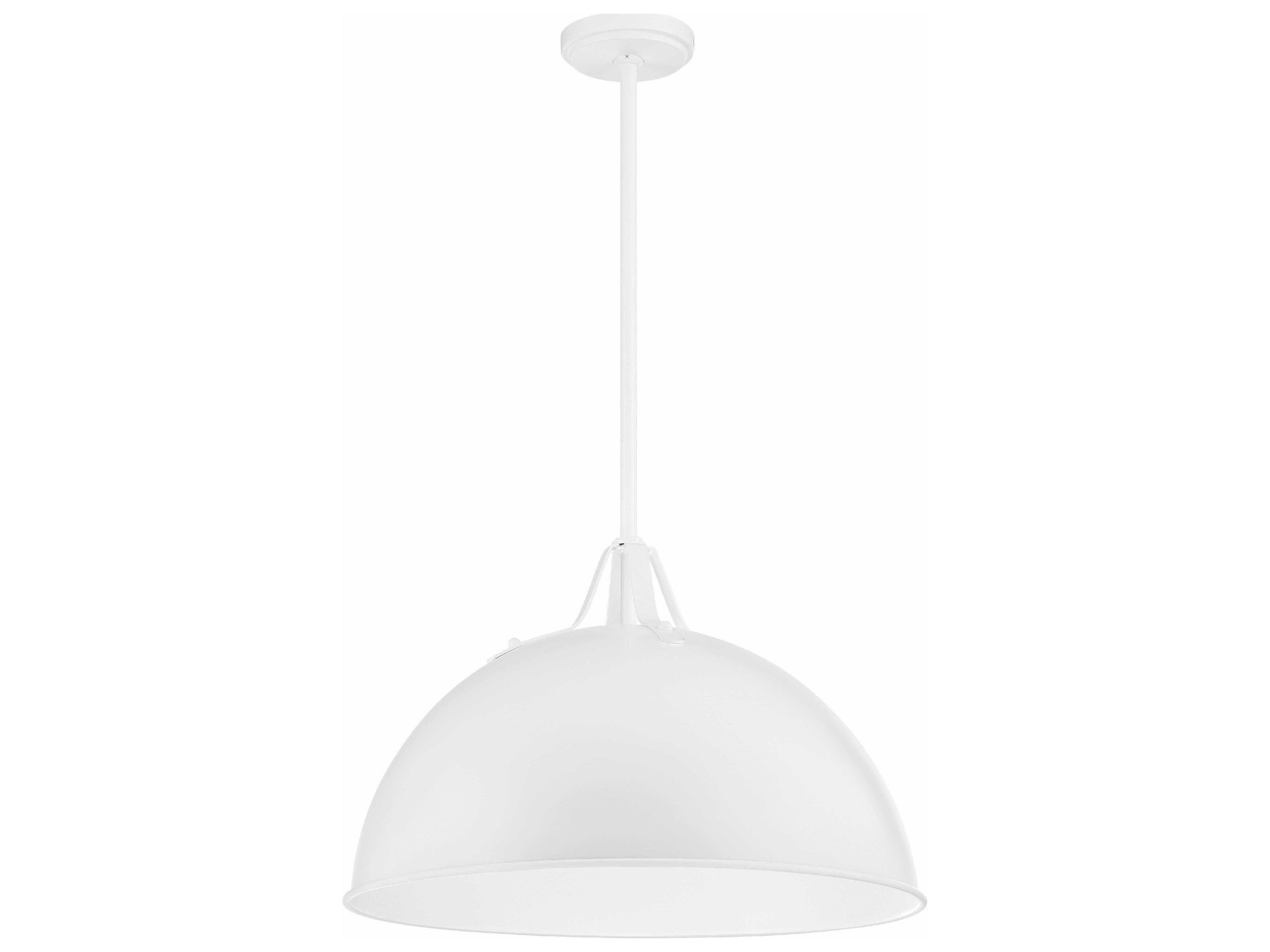 Crystorama Soto 1-Light White Dome Pendant