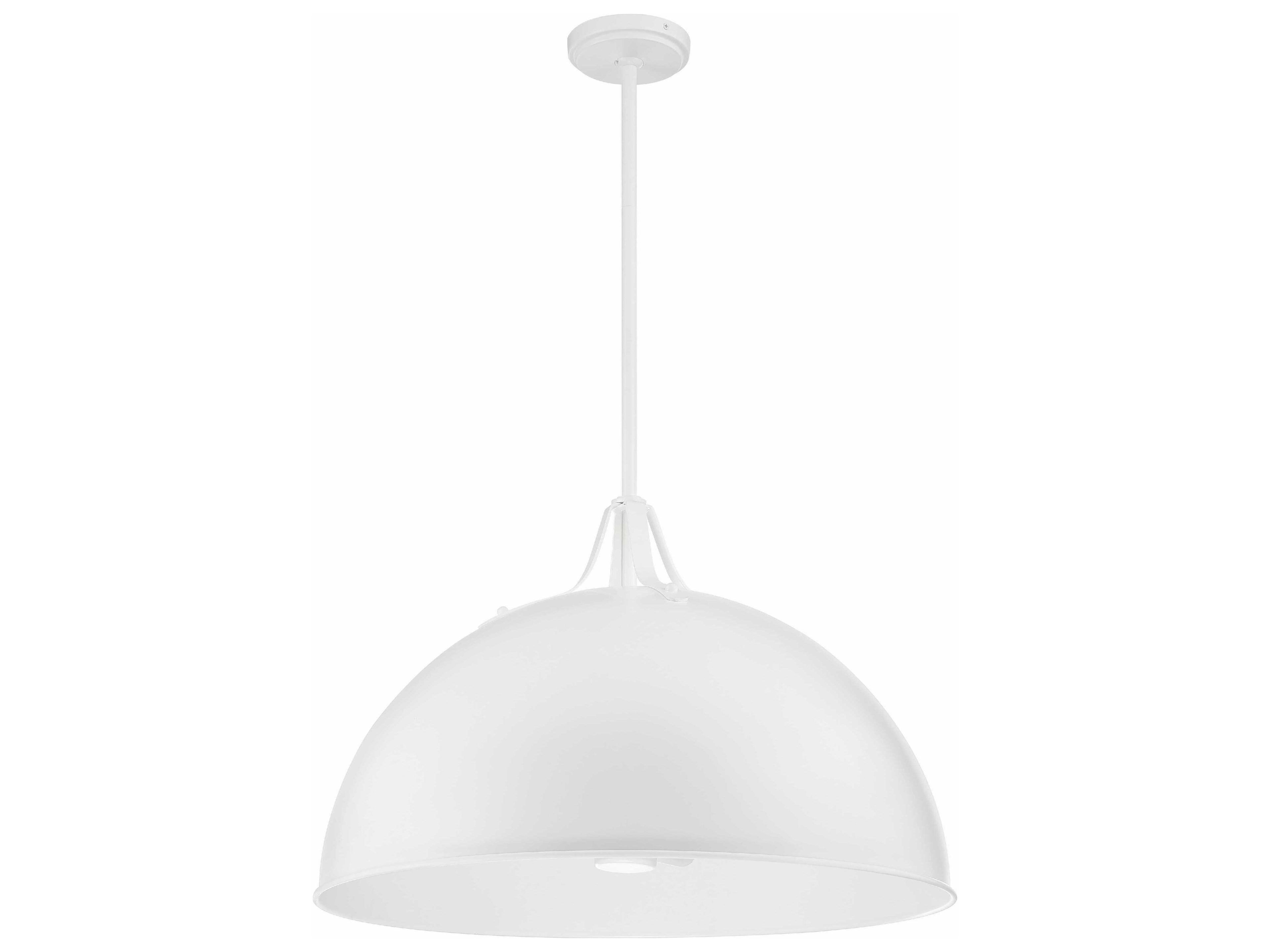 Crystorama Soto 3-Light White Dome Pendant