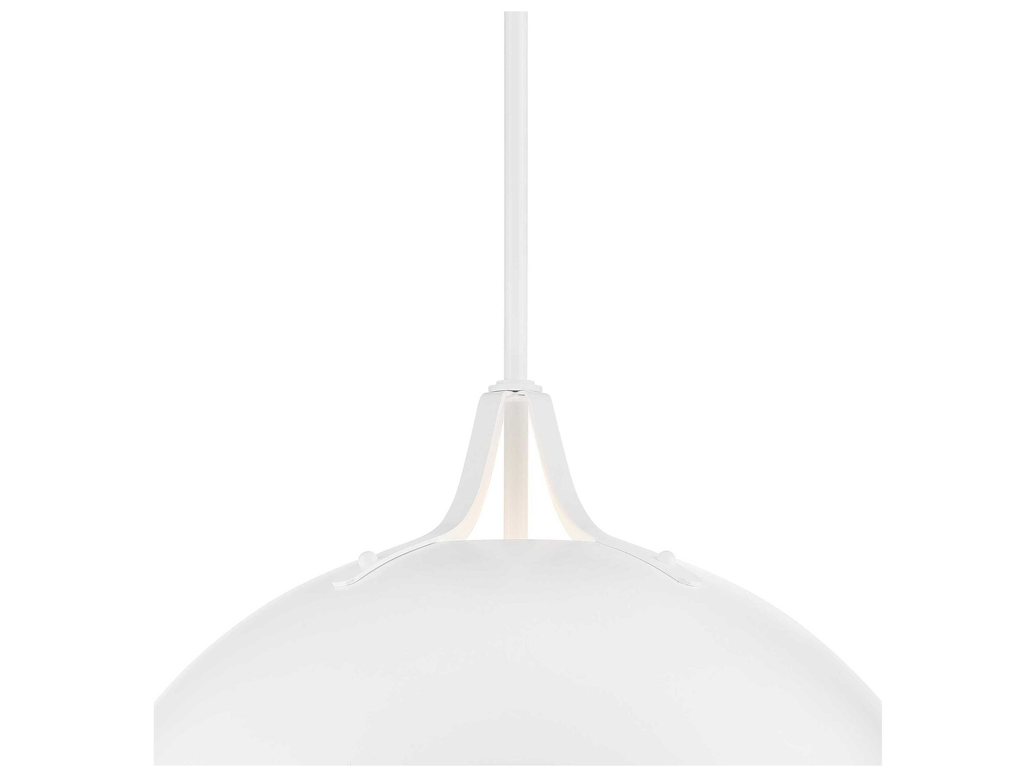 Crystorama Soto 3-Light White Dome Pendant