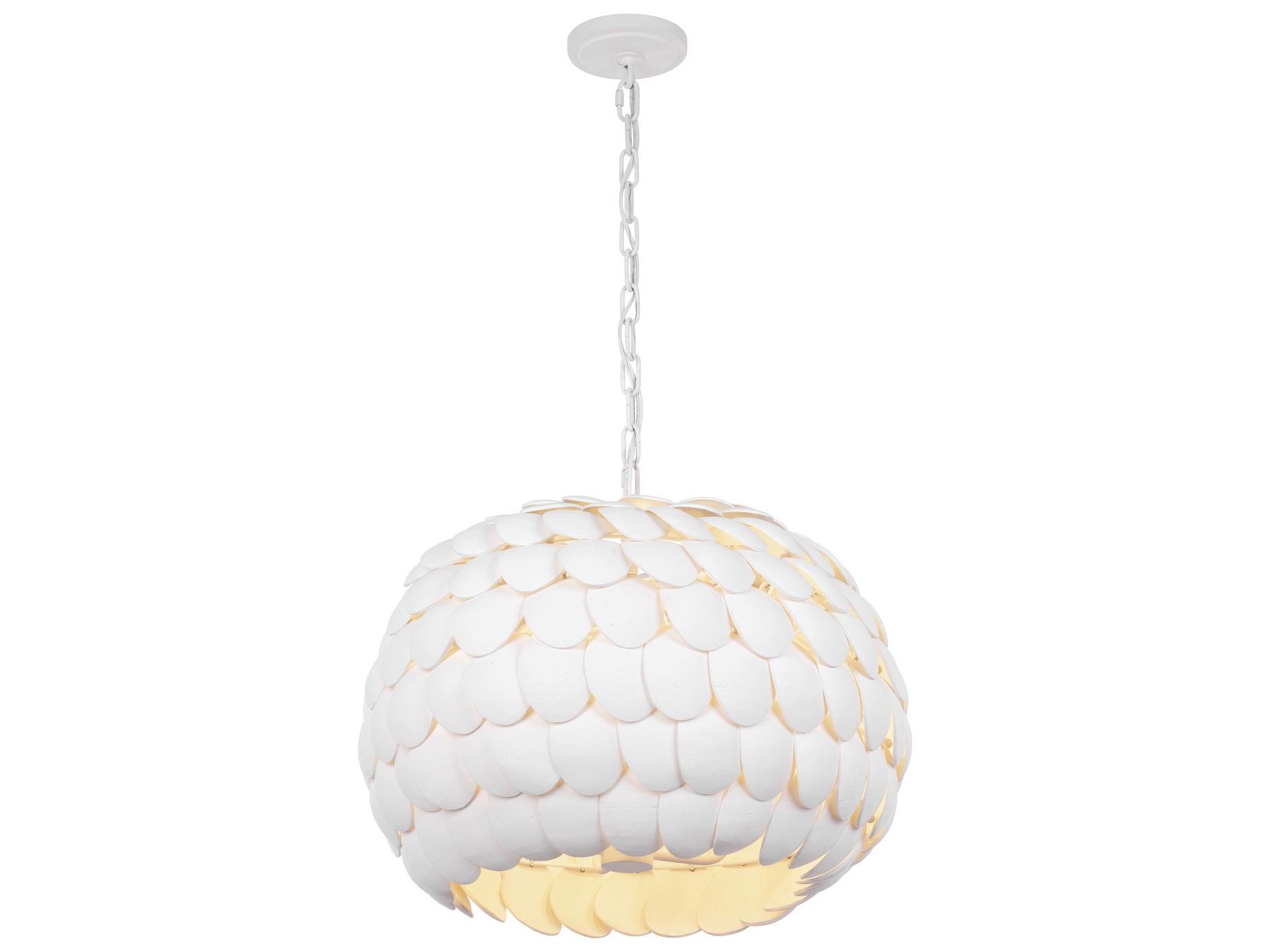 Crystorama Talia 5-Light White Chandelier