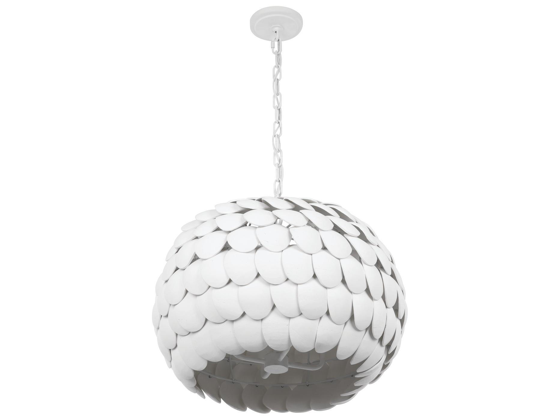 Crystorama Talia 5-Light White Chandelier