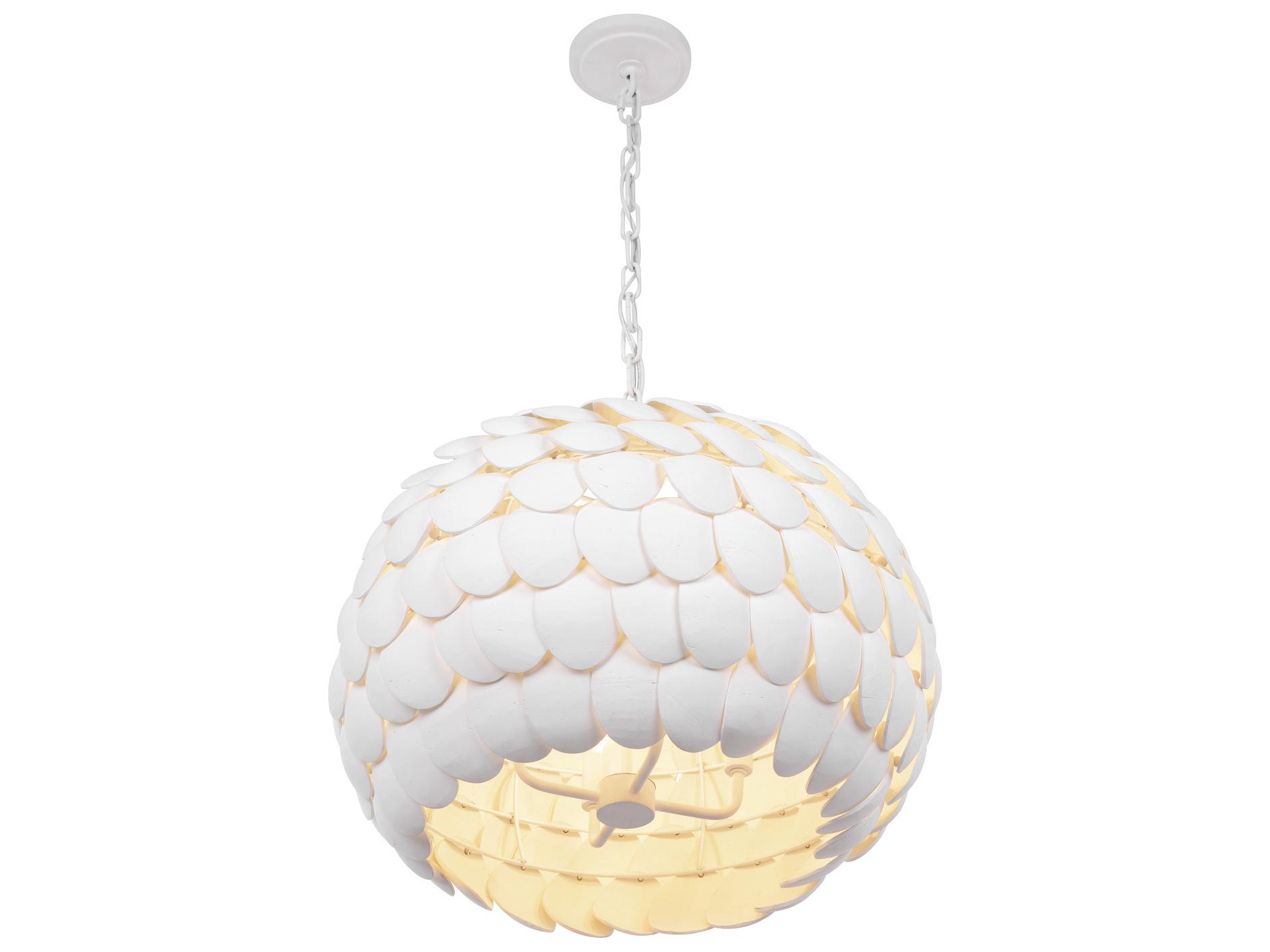 Crystorama Talia 5-Light White Chandelier