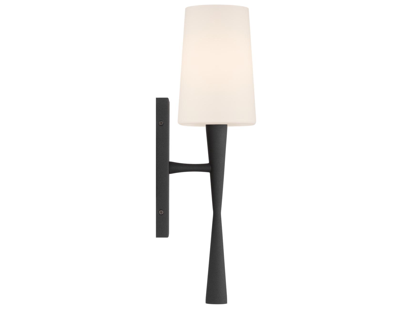 Crystorama Trenton 1-Light Black Wall Sconce