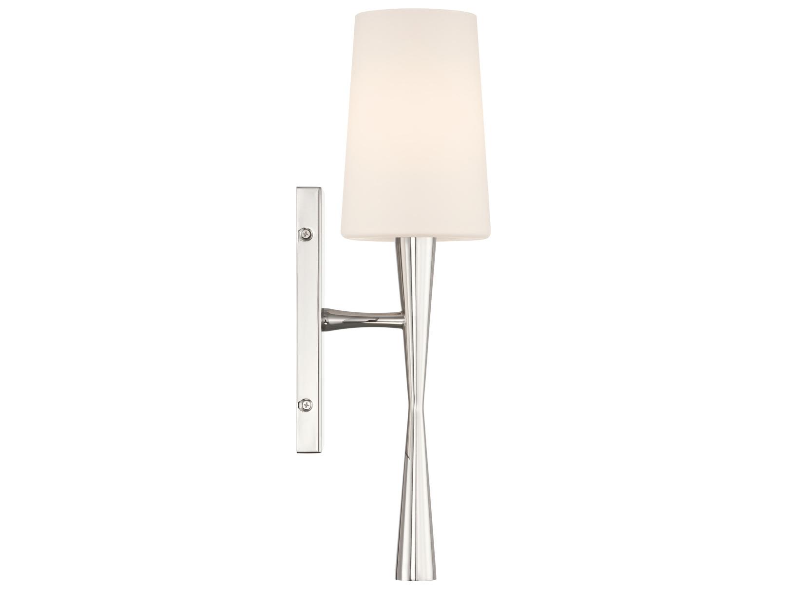 Crystorama Trenton 1-Light Silver Steel Wall Sconce