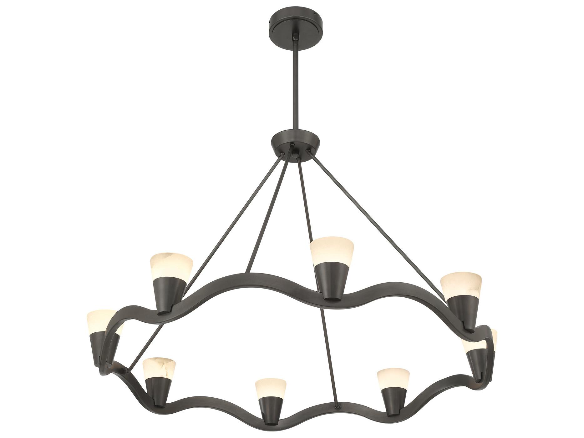 Crystorama Vance 8-Light Bronze Chandelier