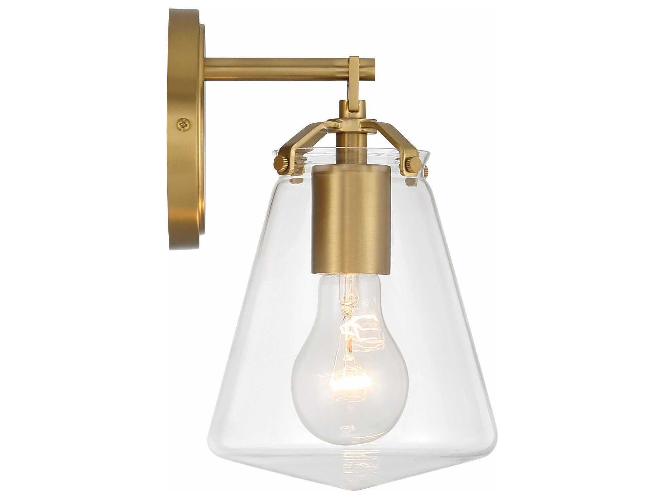 Crystorama Voss 1-Light Luxe Gold Wall Sconce