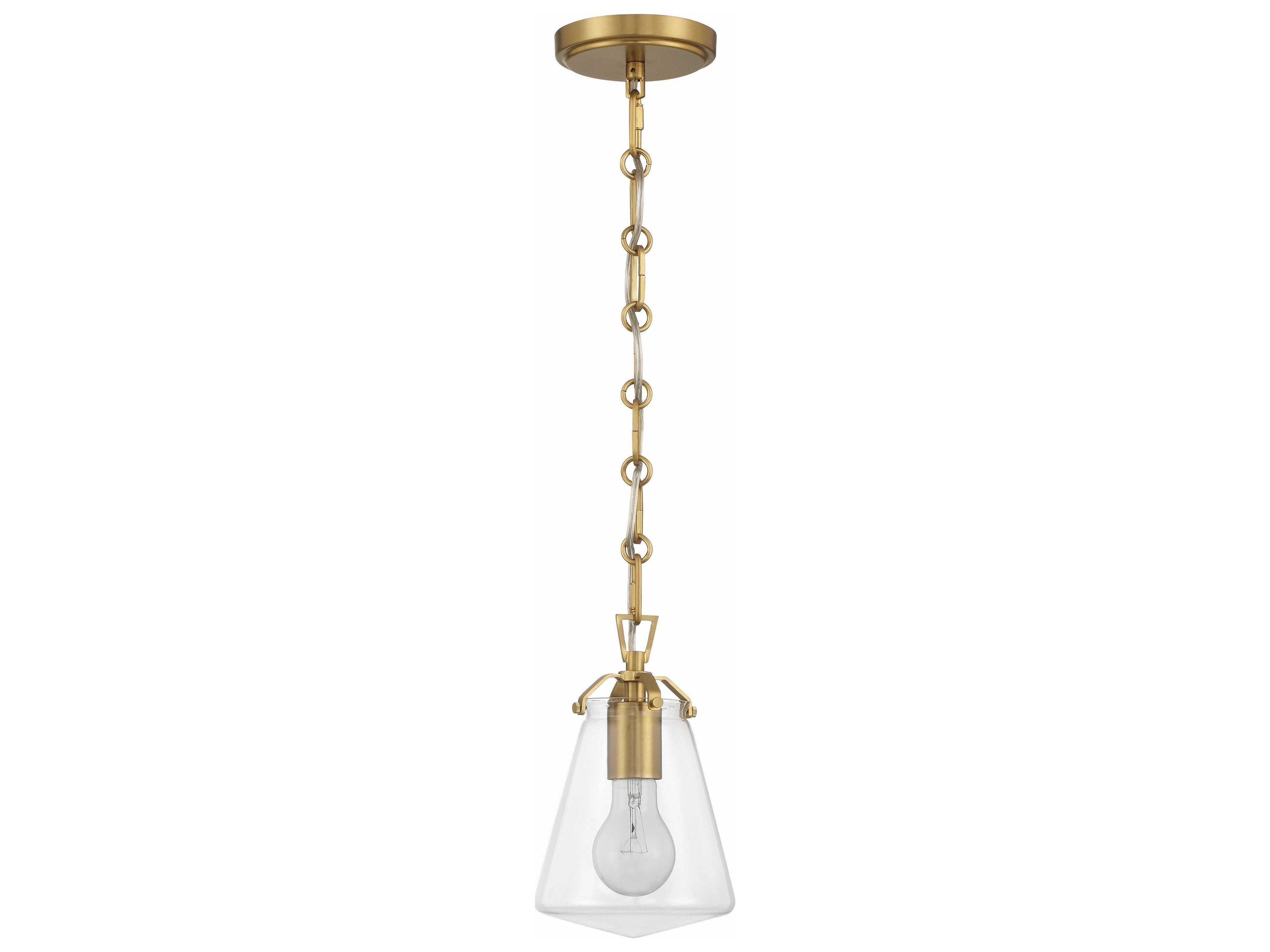Crystorama Voss 1-Light Luxe Gold Mini Pendant