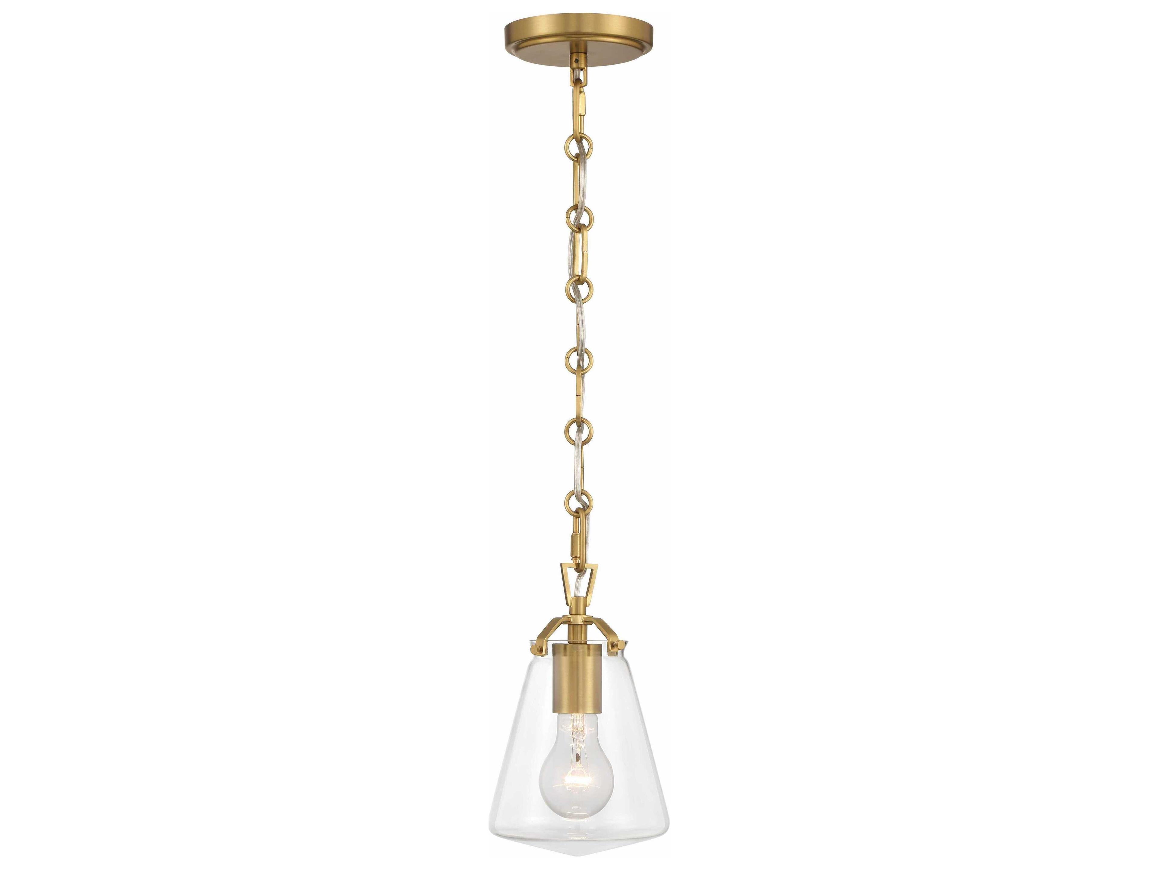 Crystorama Voss 1-Light Luxe Gold Mini Pendant