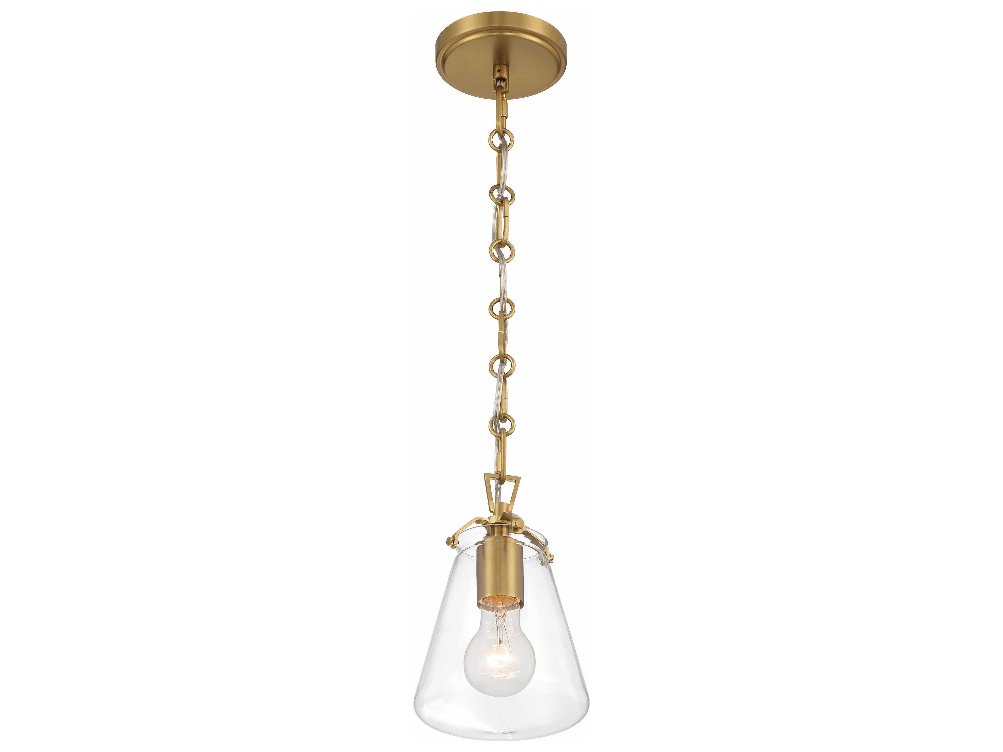 Crystorama Voss 1-Light Luxe Gold Mini Pendant