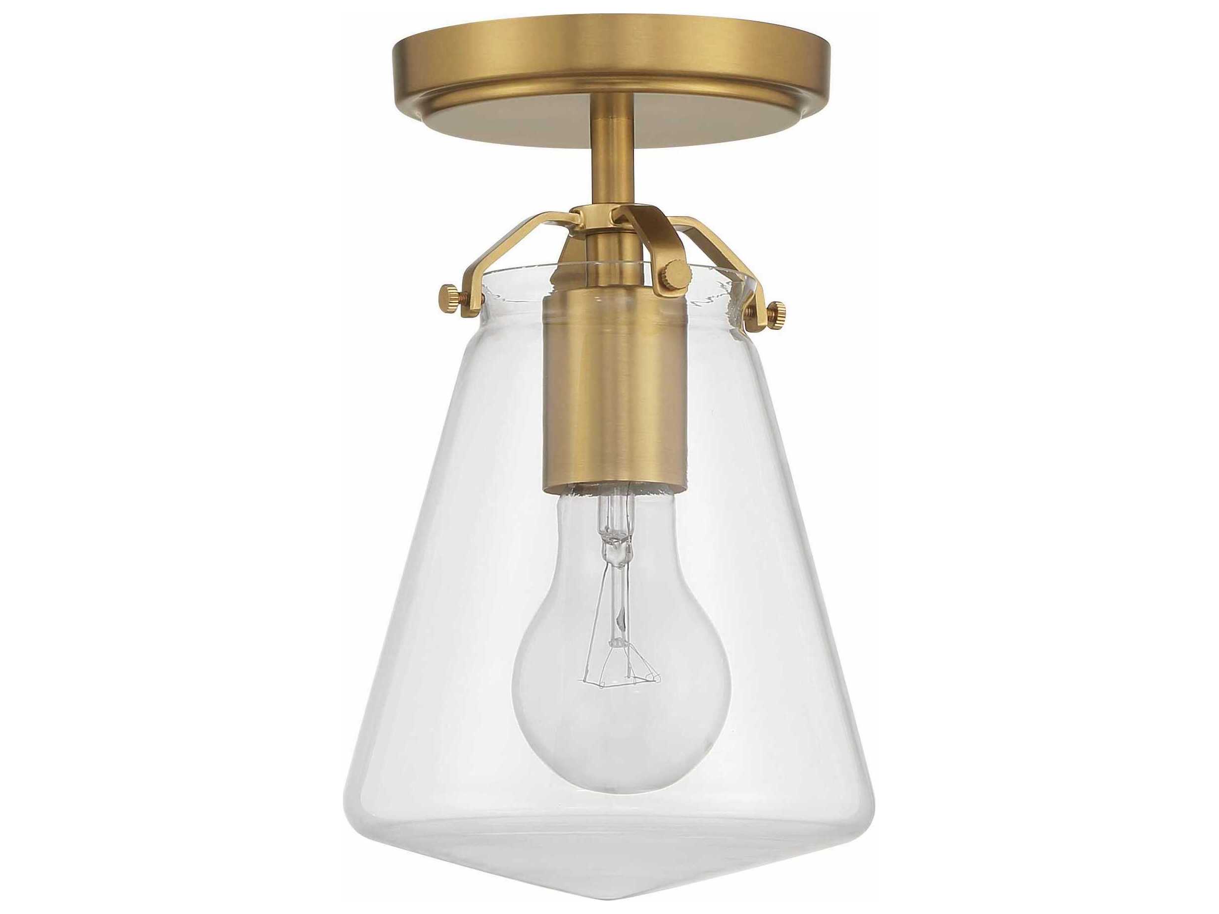 Crystorama Voss 1-Light Luxe Gold Semi Flush Mount