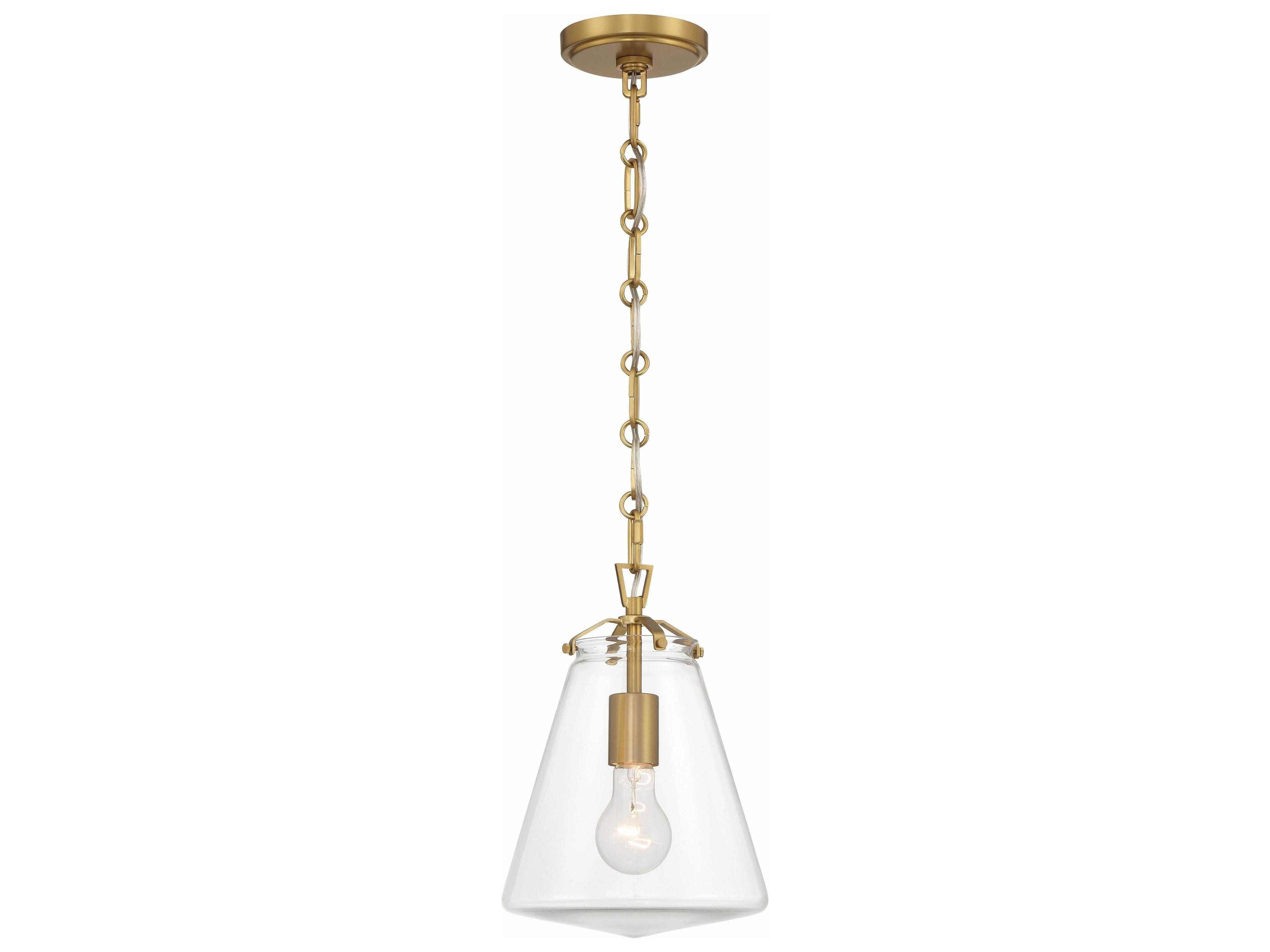 Crystorama Voss 1-Light Luxe Gold Mini Pendant