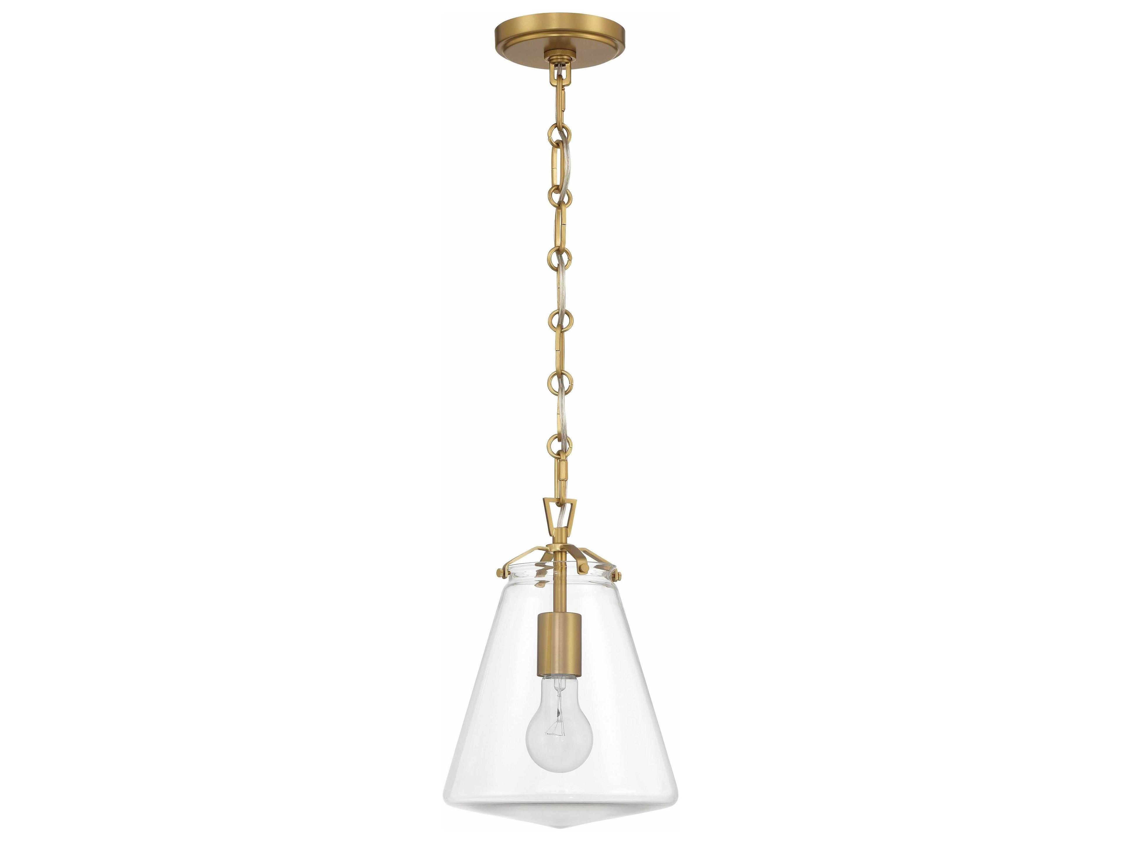 Crystorama Voss 1-Light Luxe Gold Mini Pendant