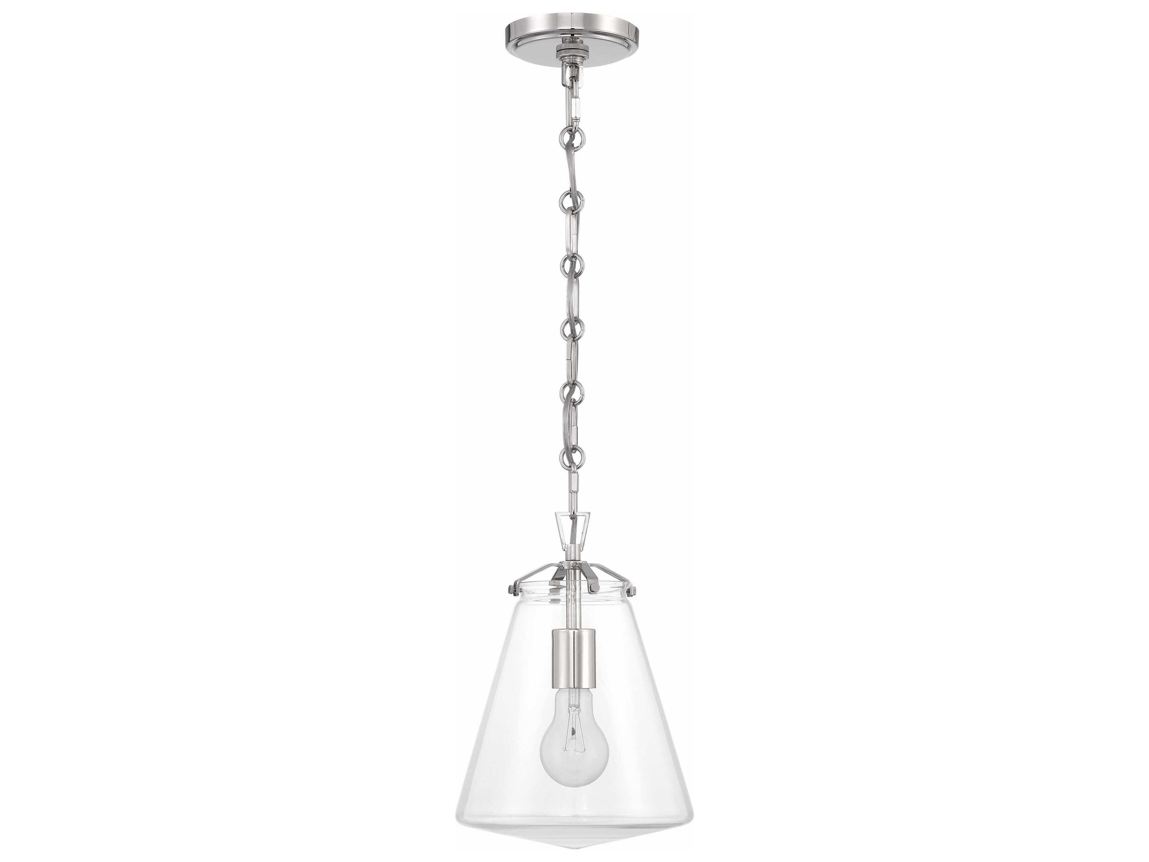 Crystorama Voss 1-Light Polished Nickel Mini Pendant