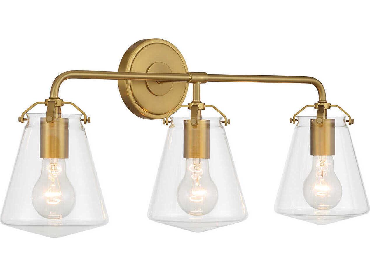 Crystorama Voss 3-Light Luxe Gold Vanity Light