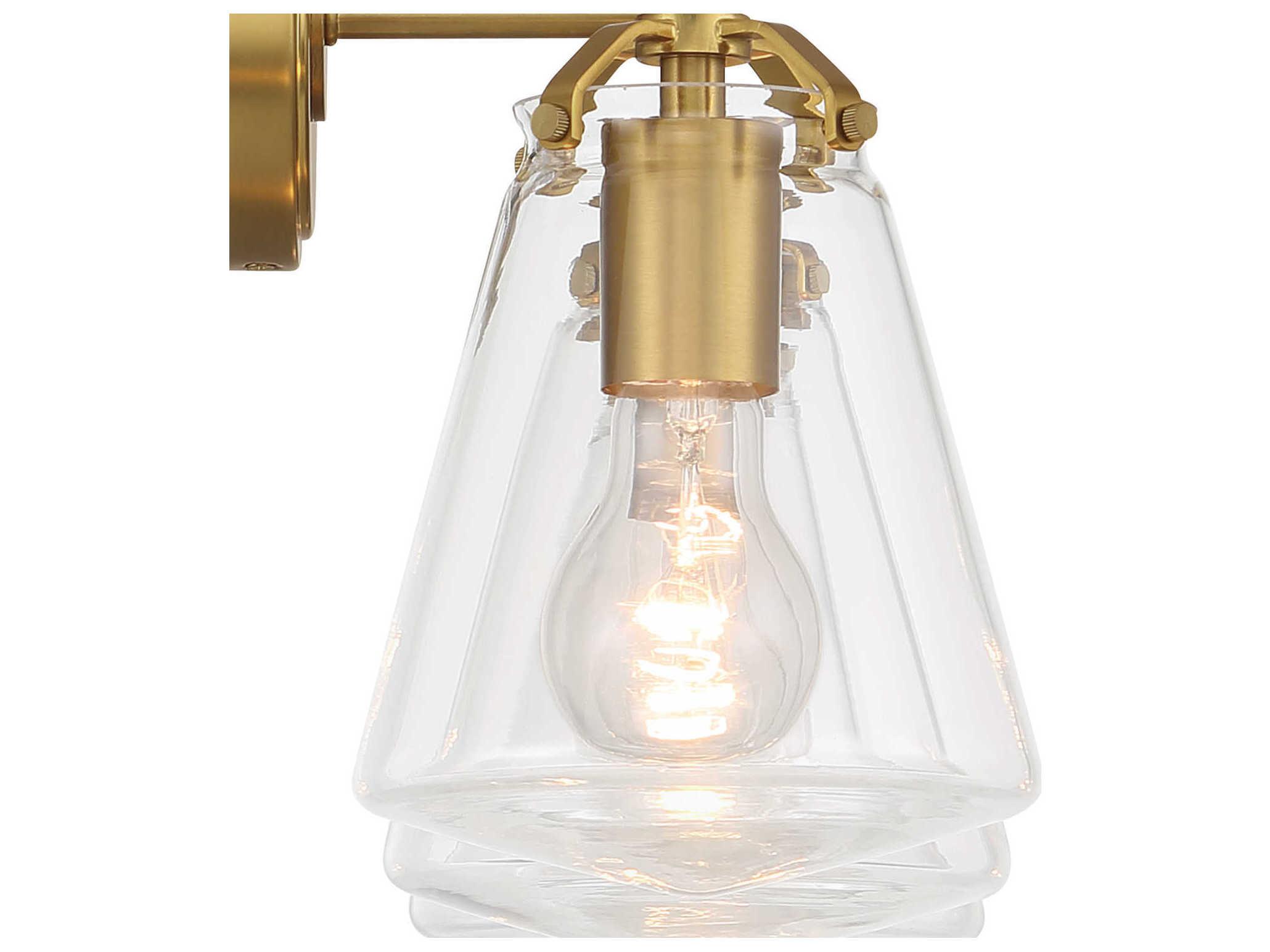 Crystorama Voss 3-Light Luxe Gold Vanity Light