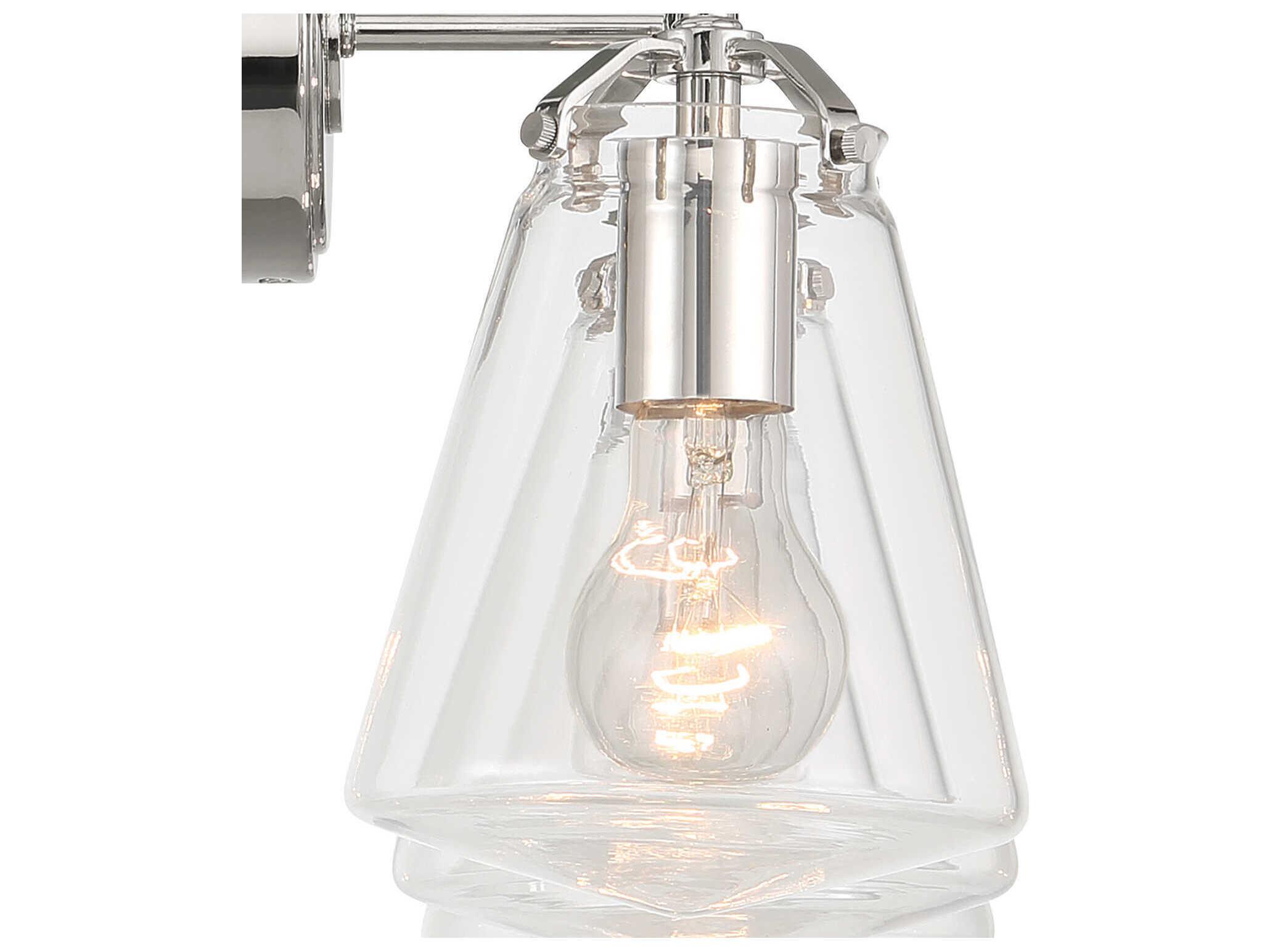 Crystorama Voss 3-Light Polished Nickel Vanity Light