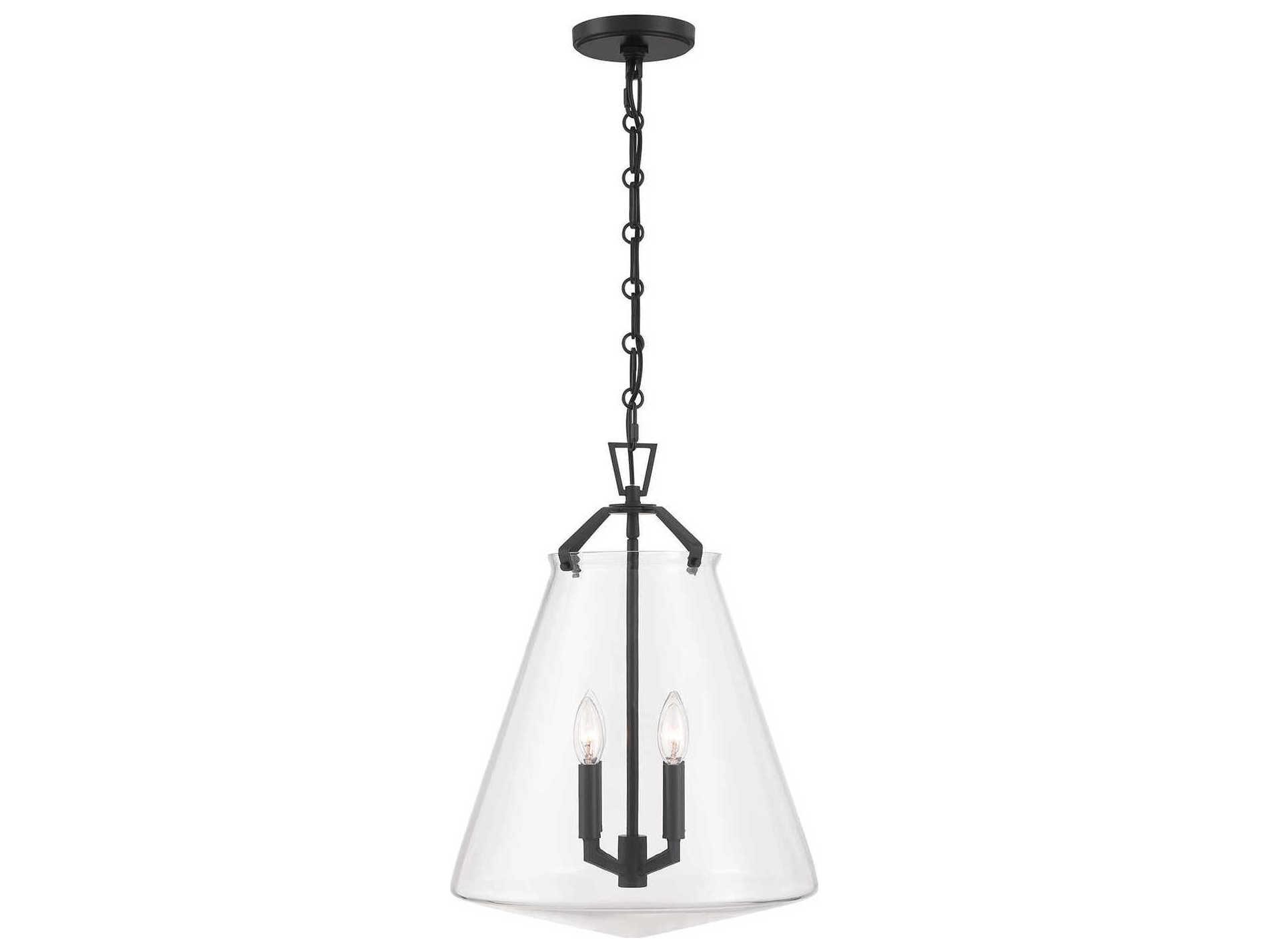 Crystorama Voss 4-Light Matte Black Pendant