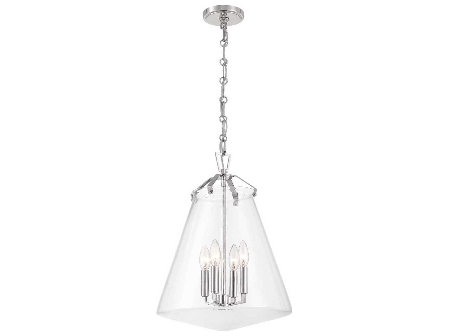Crystorama Voss 4-Light Polished Nickel Pendant